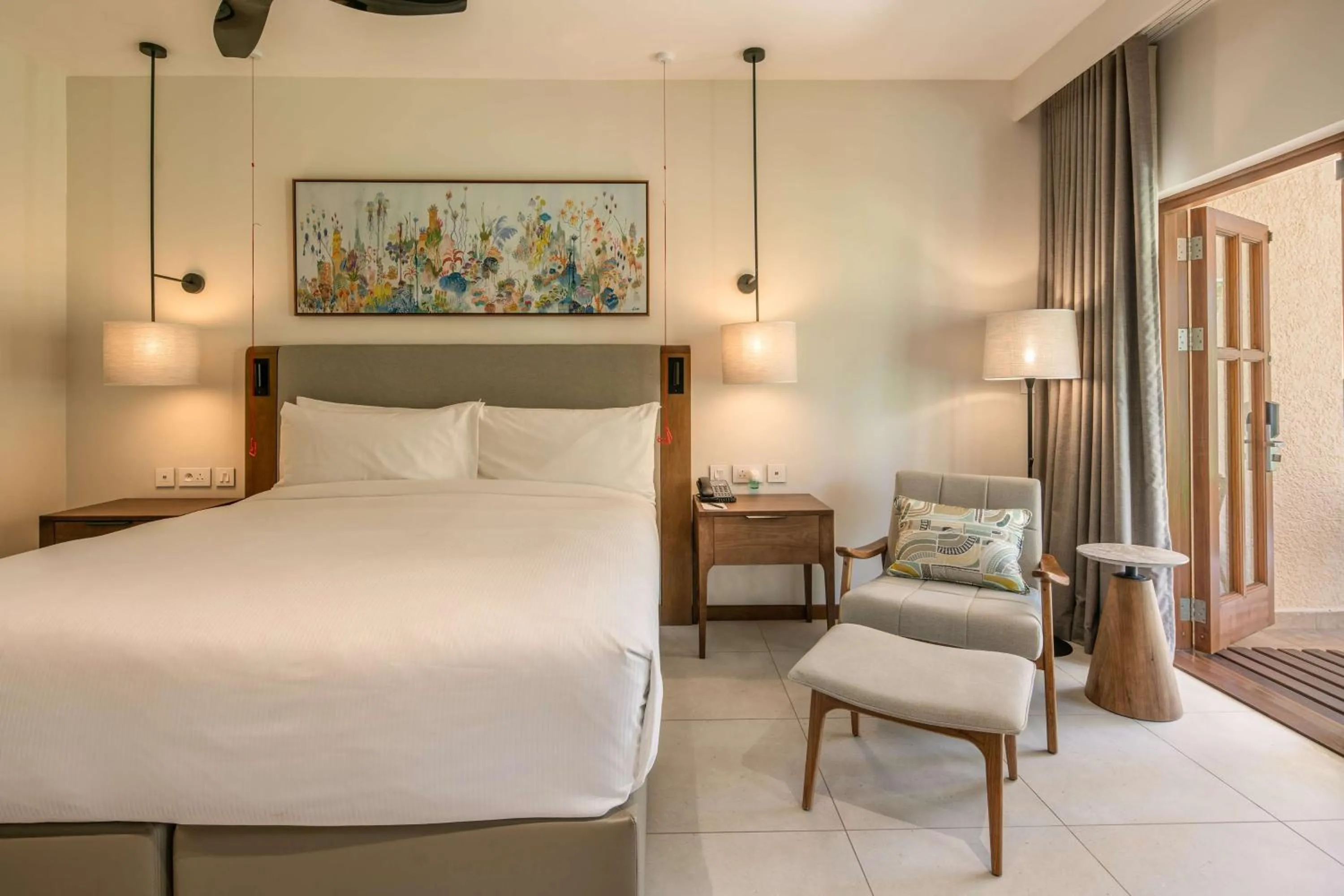 Bed in Hilton Mauritius Resort & Spa