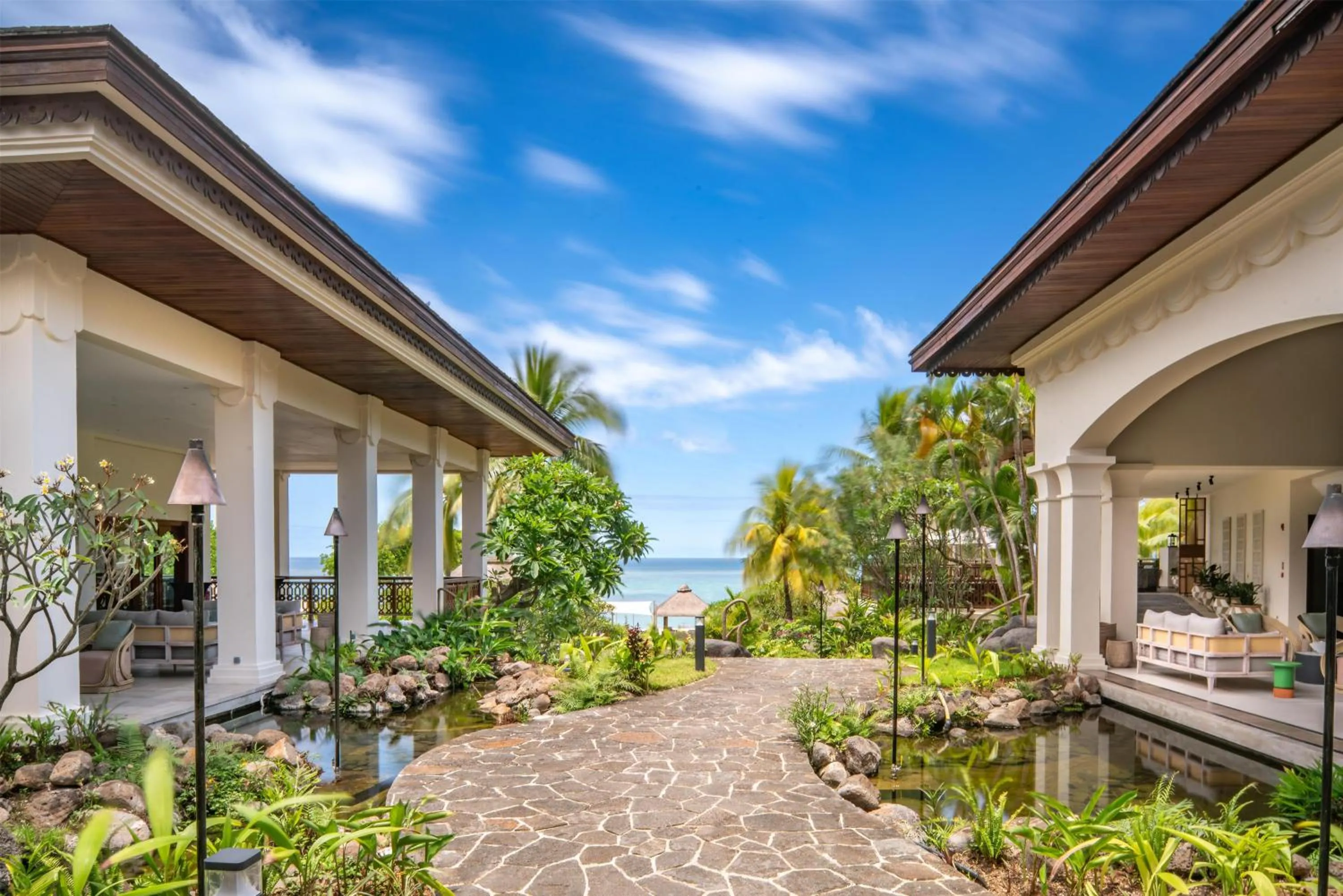 Inner courtyard view in Hilton Mauritius Resort & Spa