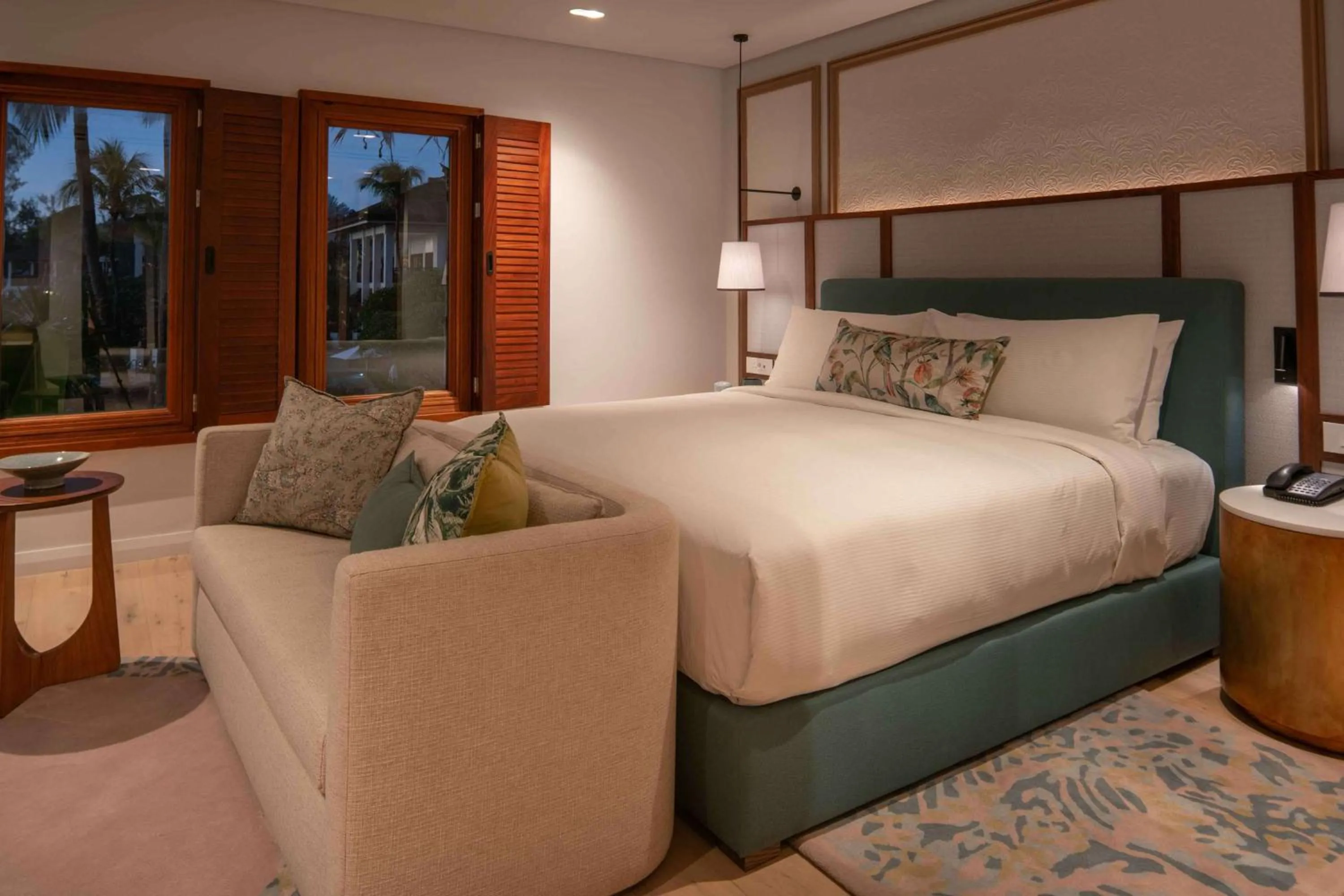 Bed in Hilton Mauritius Resort & Spa