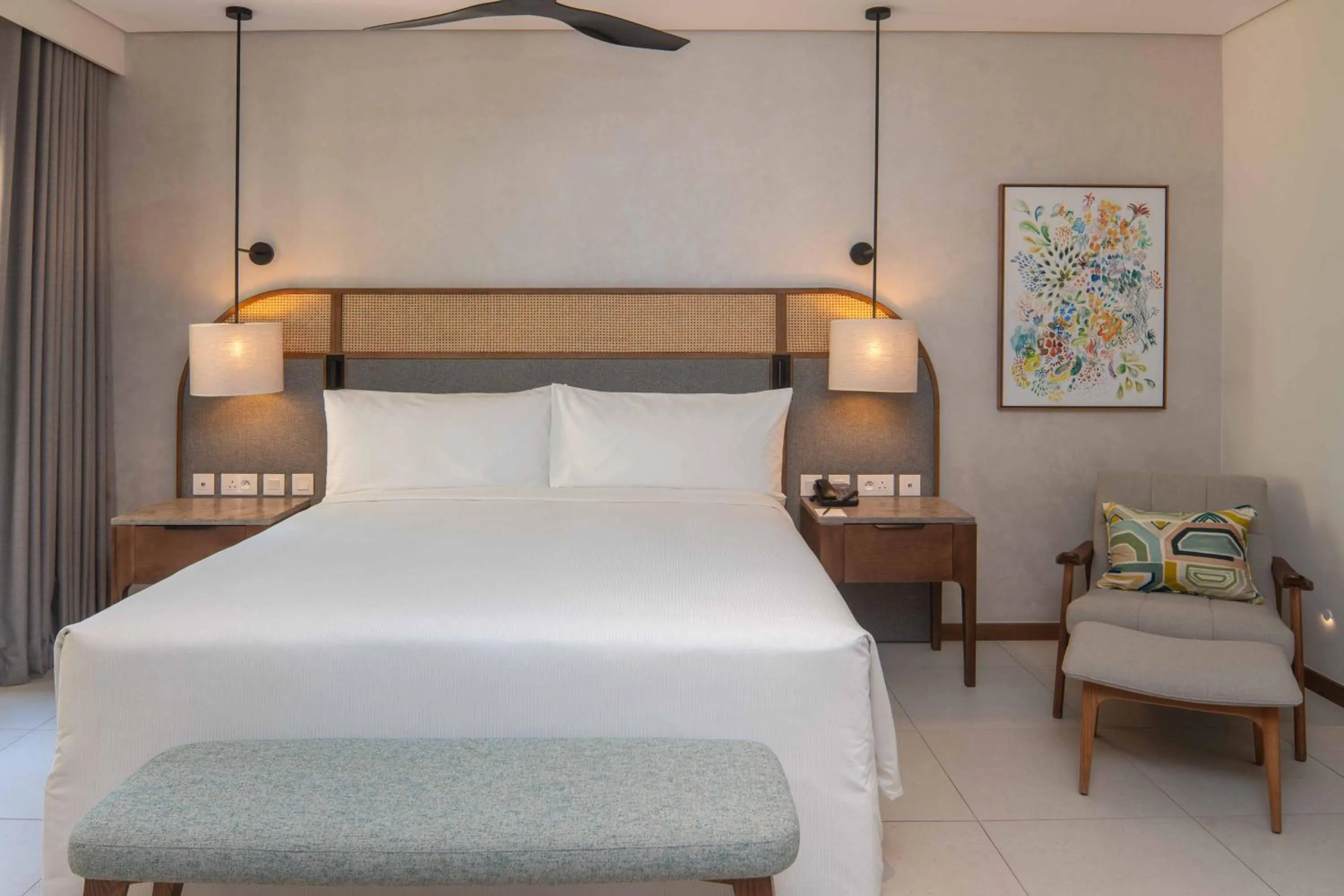 Bedroom, Bed in Hilton Mauritius Resort & Spa