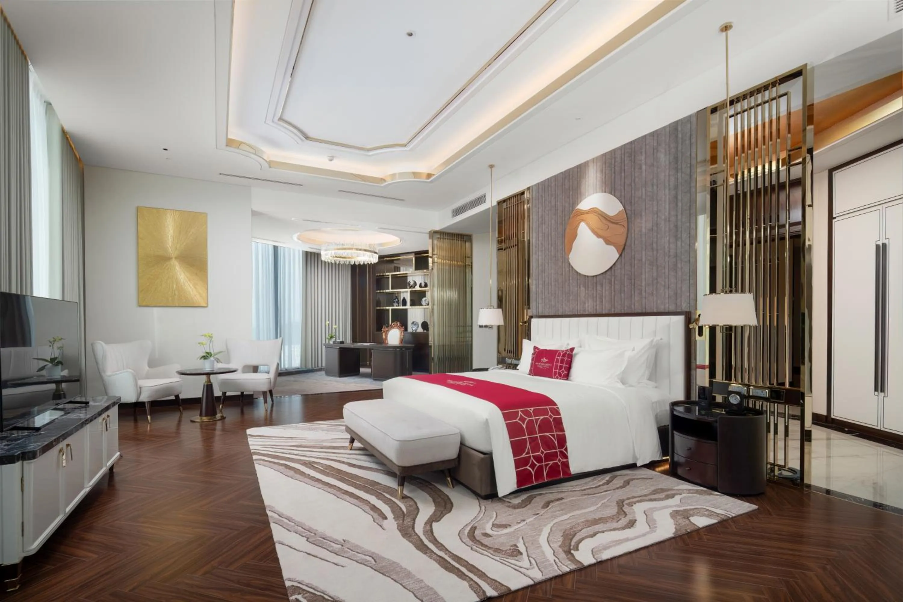 Bed in Sea Stars Hotel Ha Long