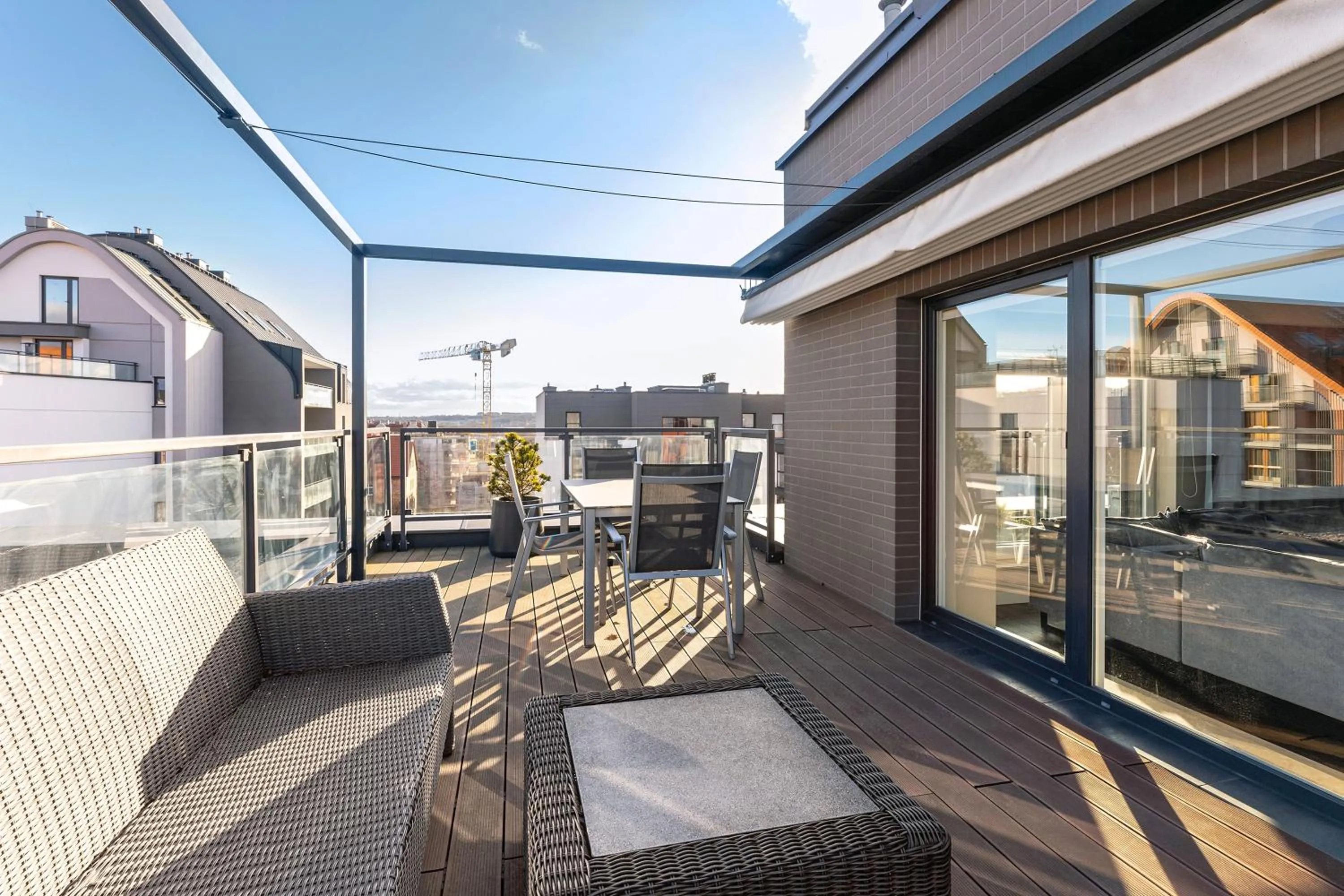 Balcony/Terrace in Chmielna Park by Comfort Apartments