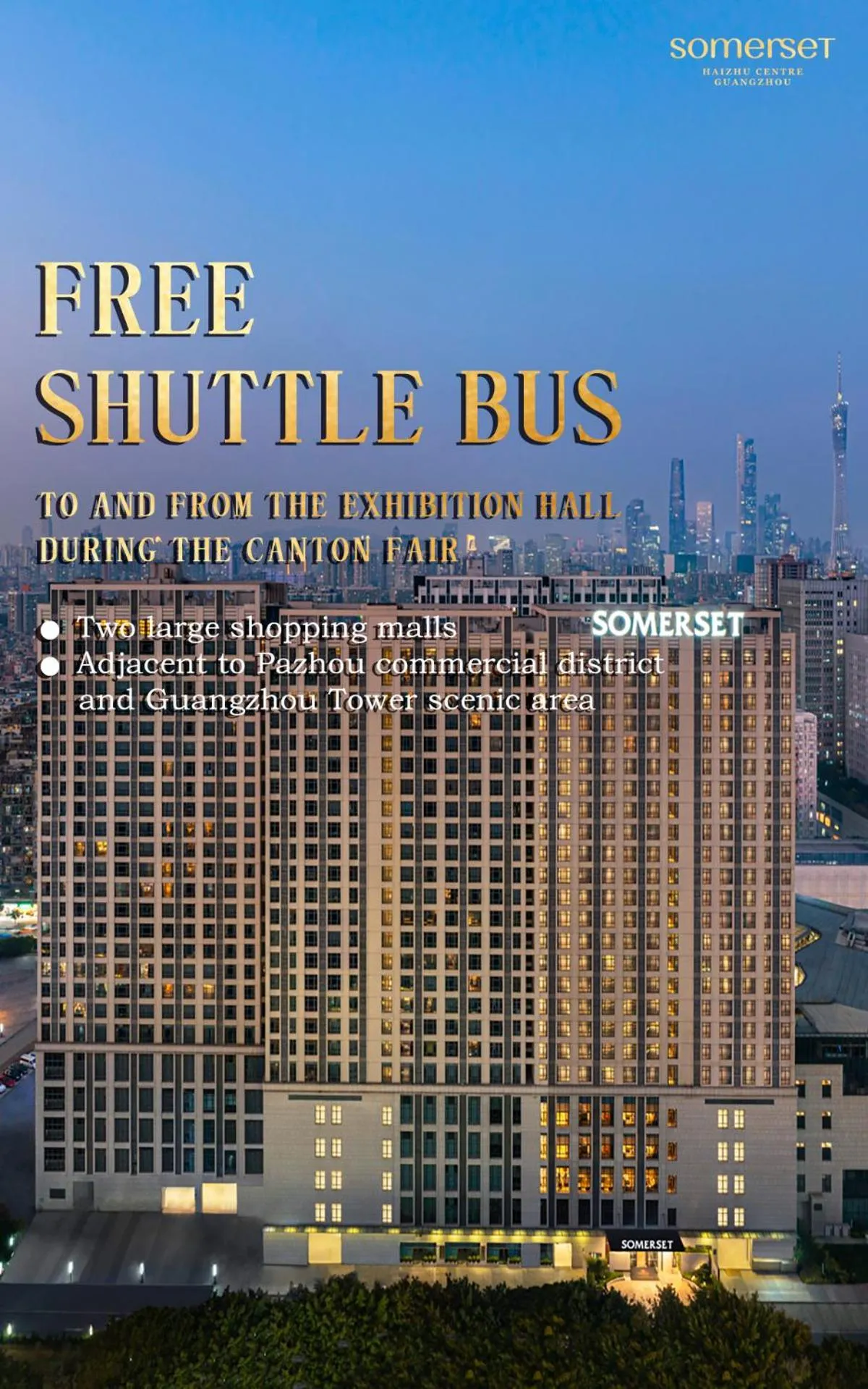 Property building in Somerset Haizhu Centre Guangzhou