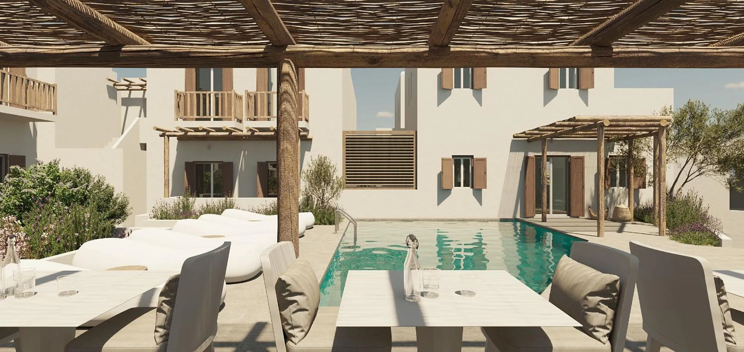 Swimming pool in Mykonaki Hotel