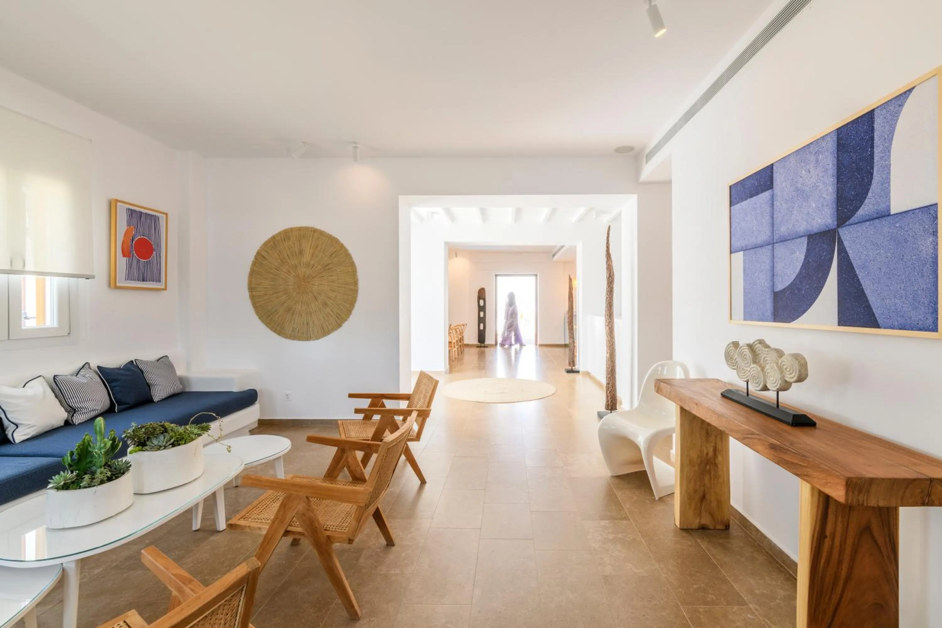 Seating area in Mykonaki Hotel