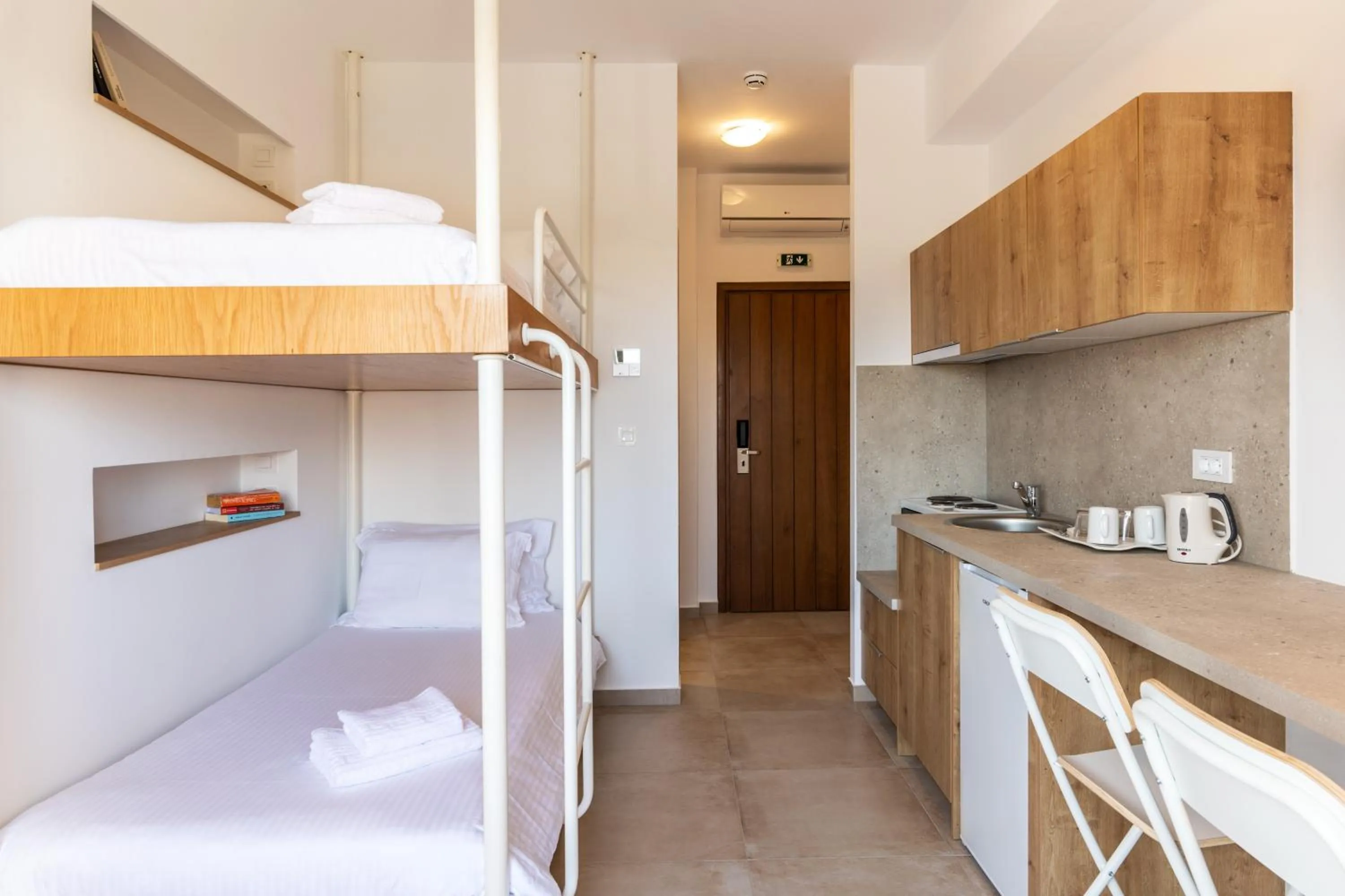 Bed in Mykonaki Hotel