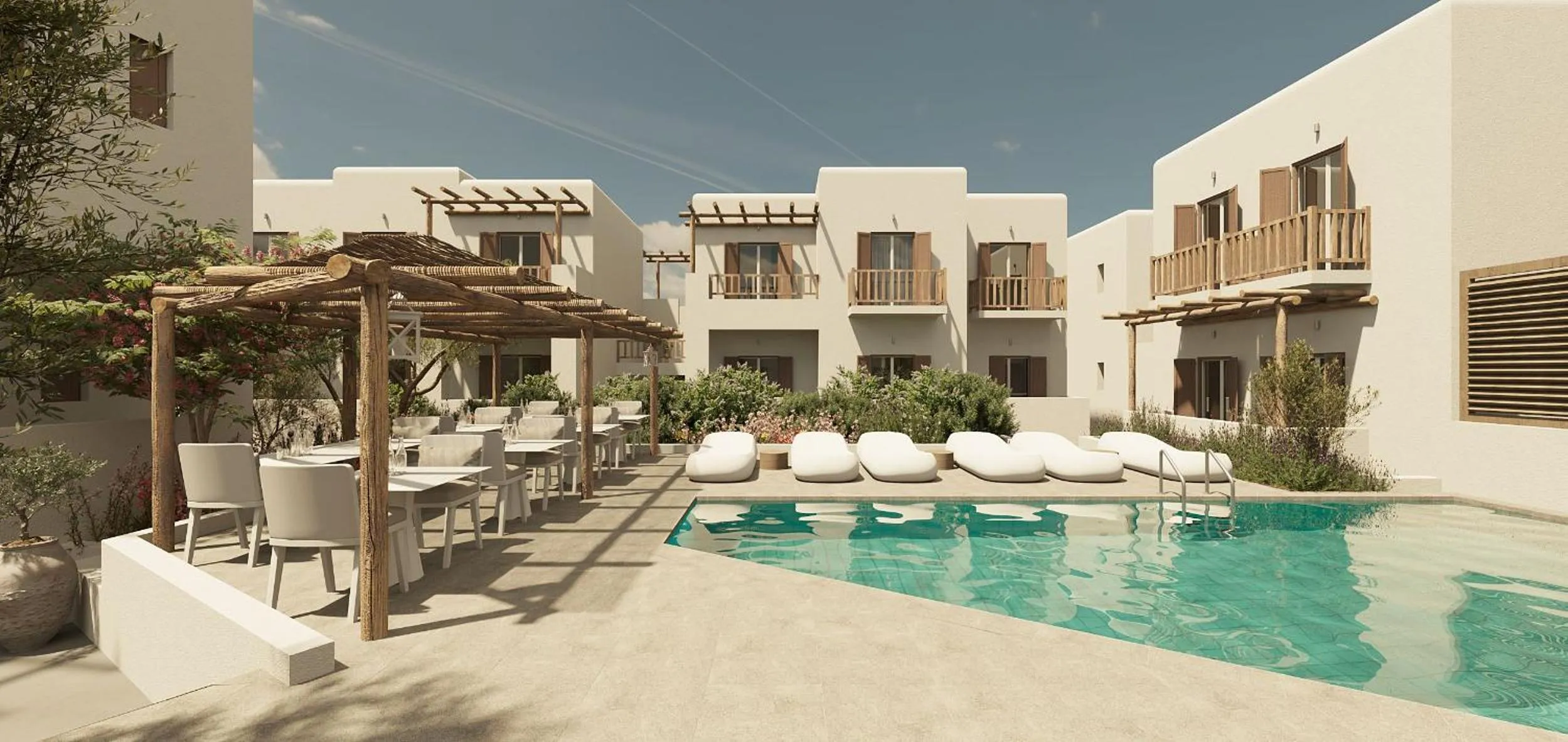 Swimming pool in Mykonaki Hotel