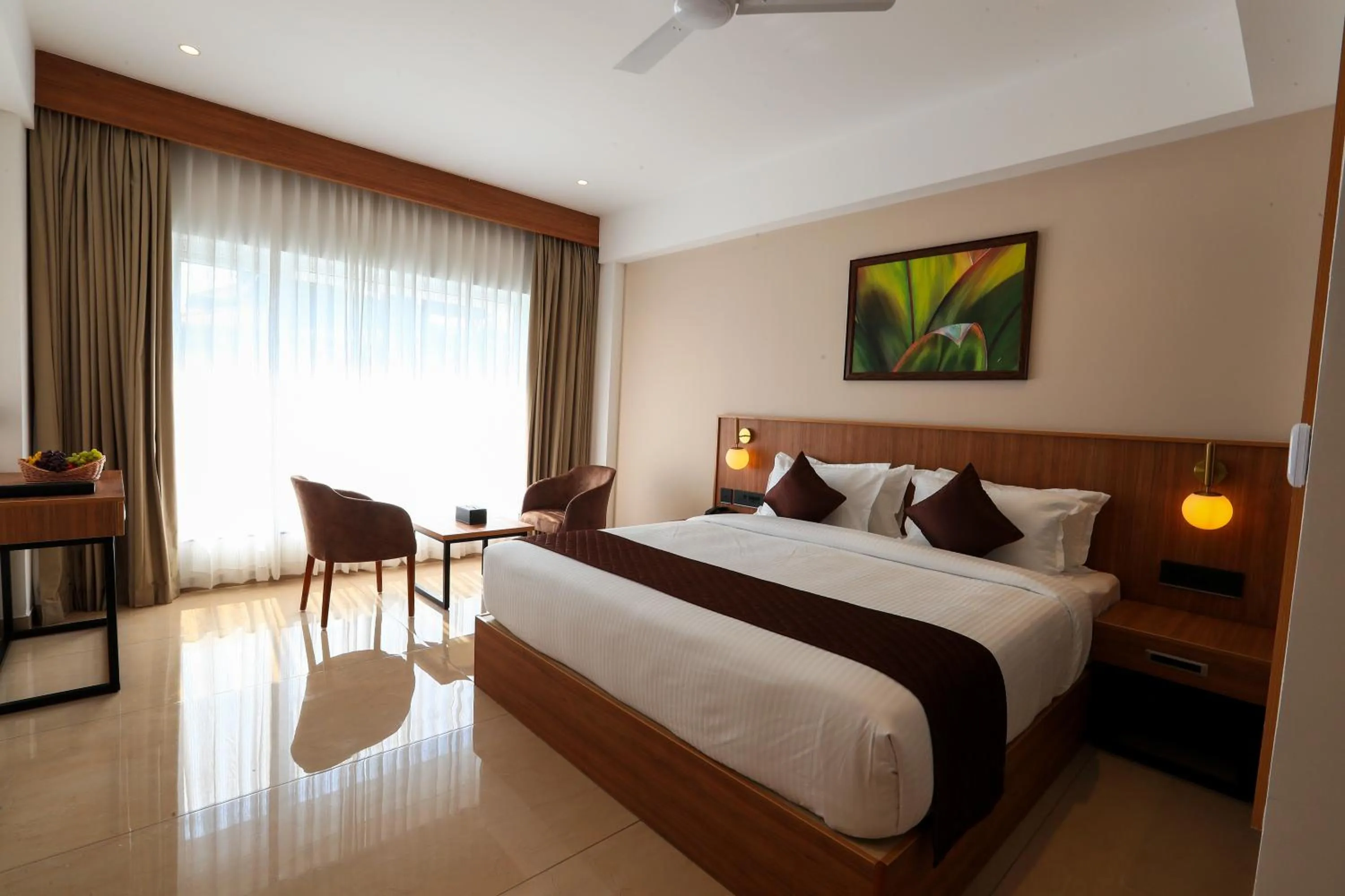 Bedroom, Bed in Hotel Saffron Wayanad