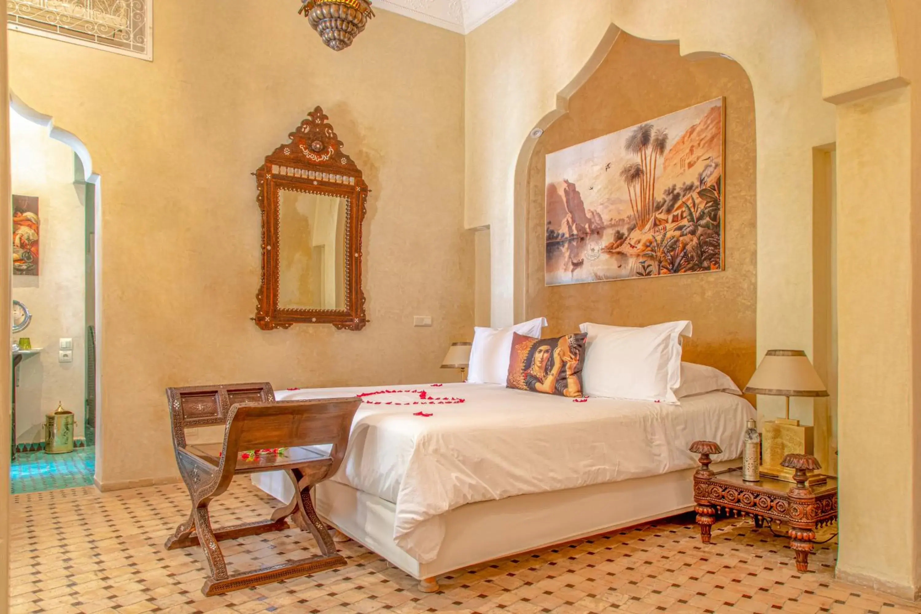 Bed in Demeures d'Orient Riad & Spa Bed in Demeures d'Orient Riad & Spa