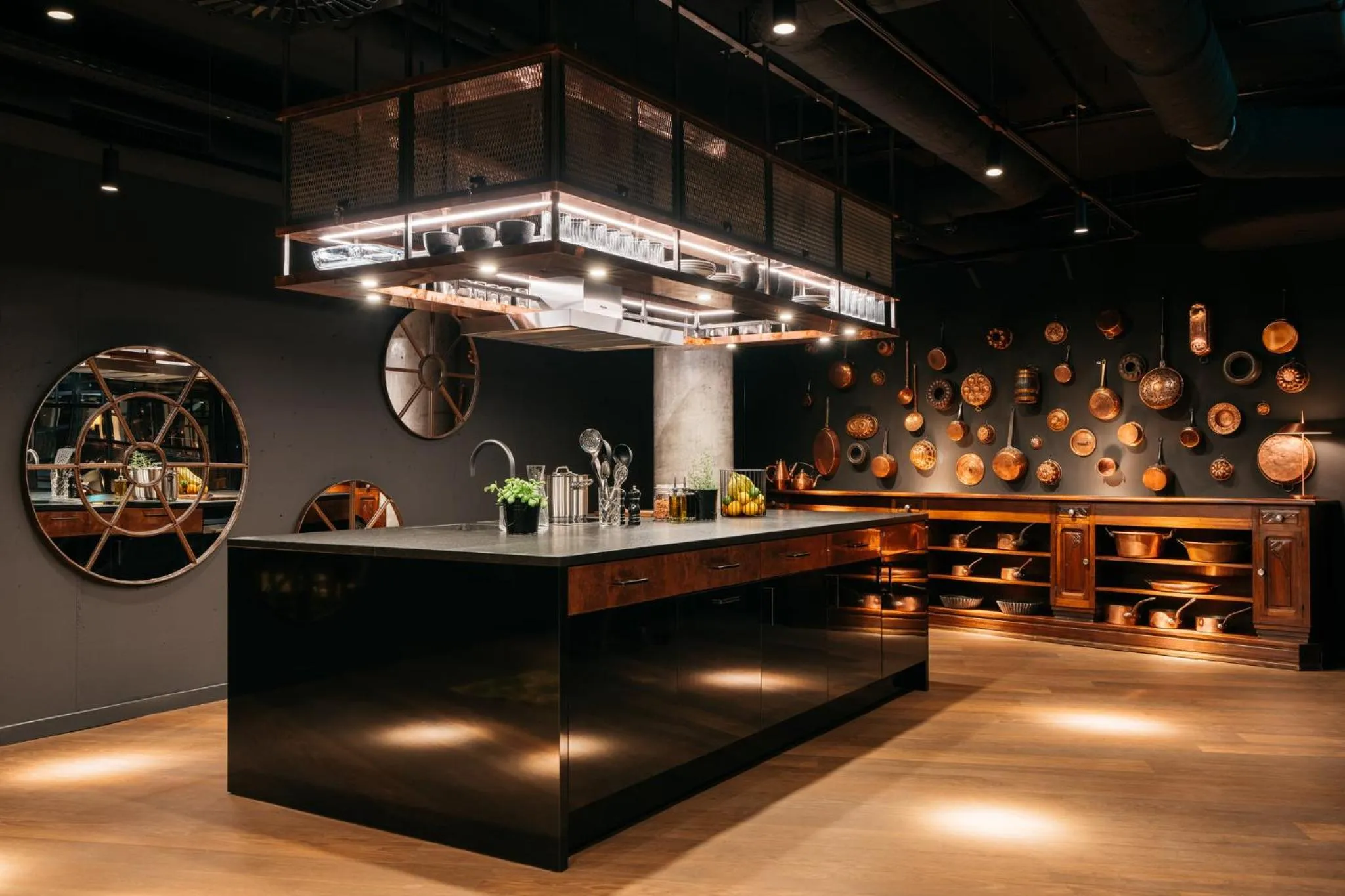 Communal kitchen in Ruby Hanna Hotel Stuttgart