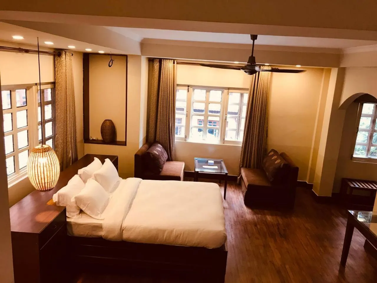 Bedroom, Bed in Courtyard Pujan Hotel