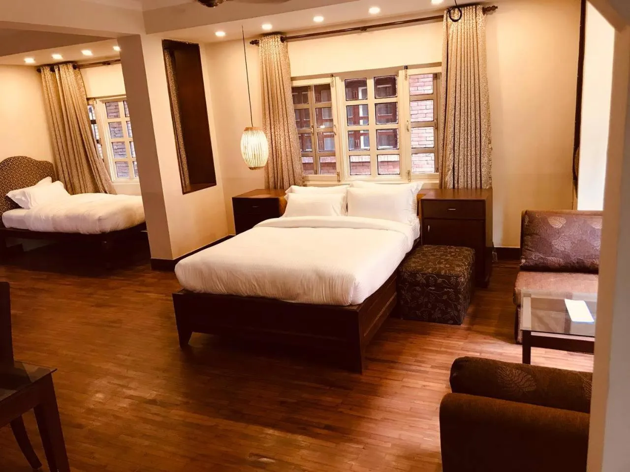 Bedroom, Bed in Courtyard Pujan Hotel