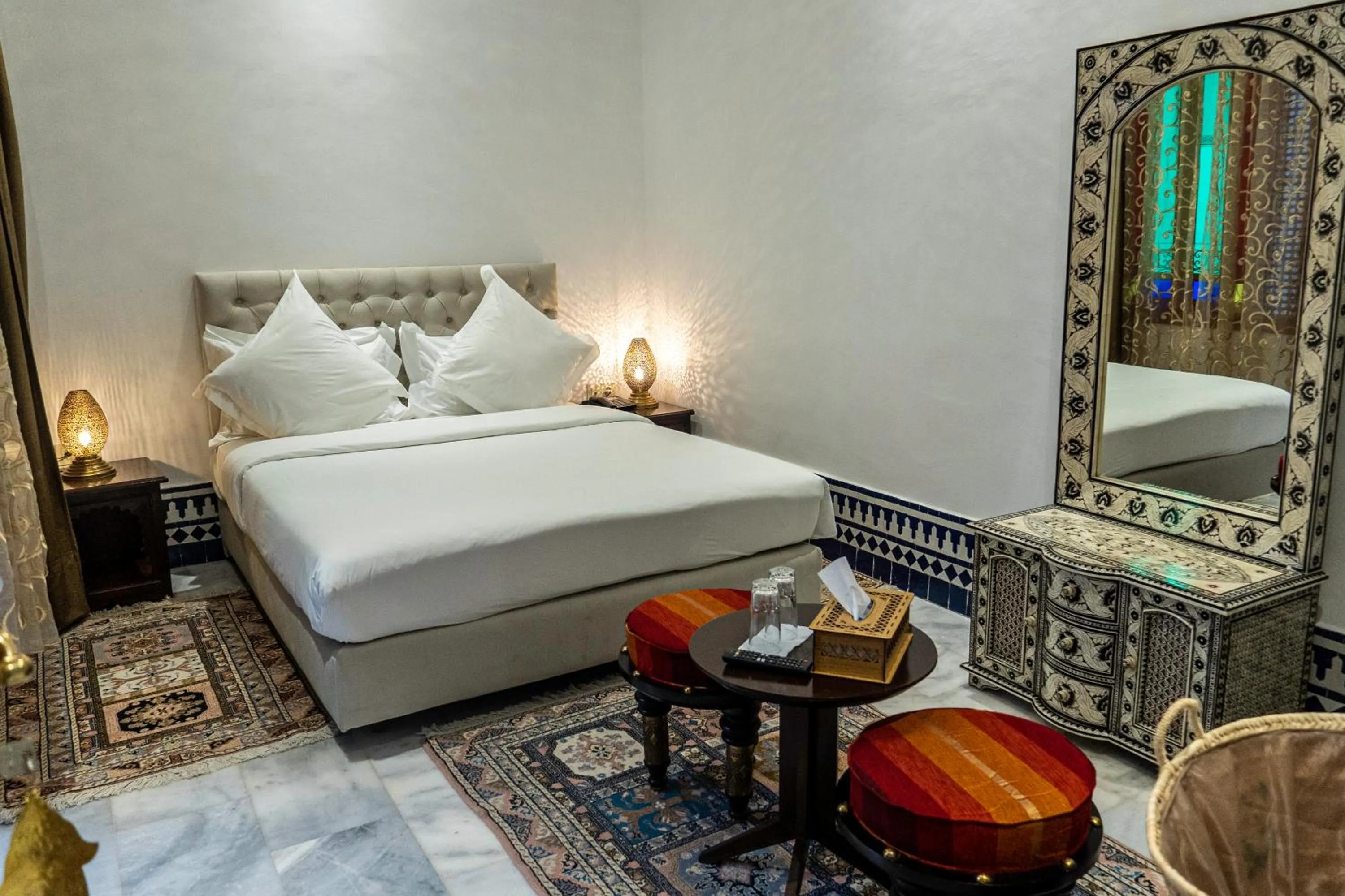 Bed in Riad El Yacout