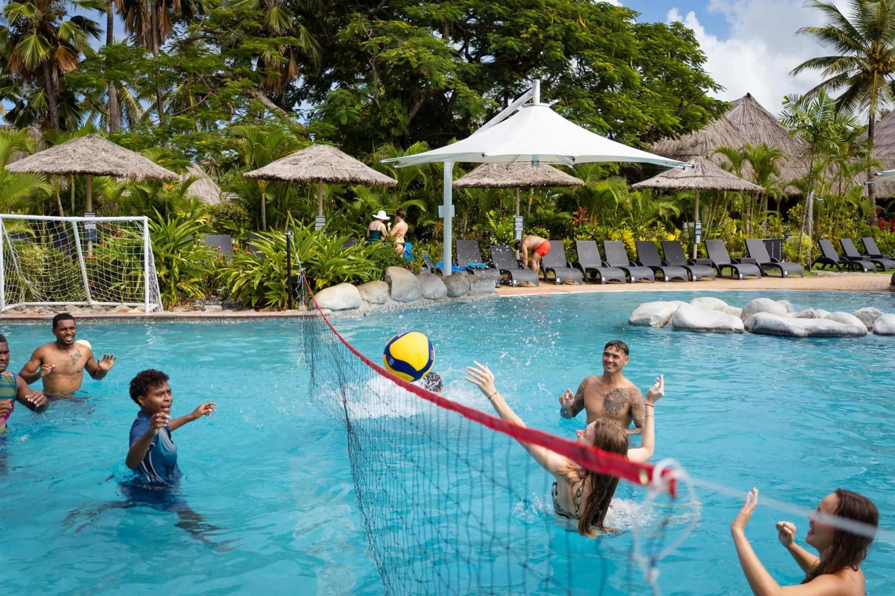Pool view in Outrigger Fiji Beach Resort