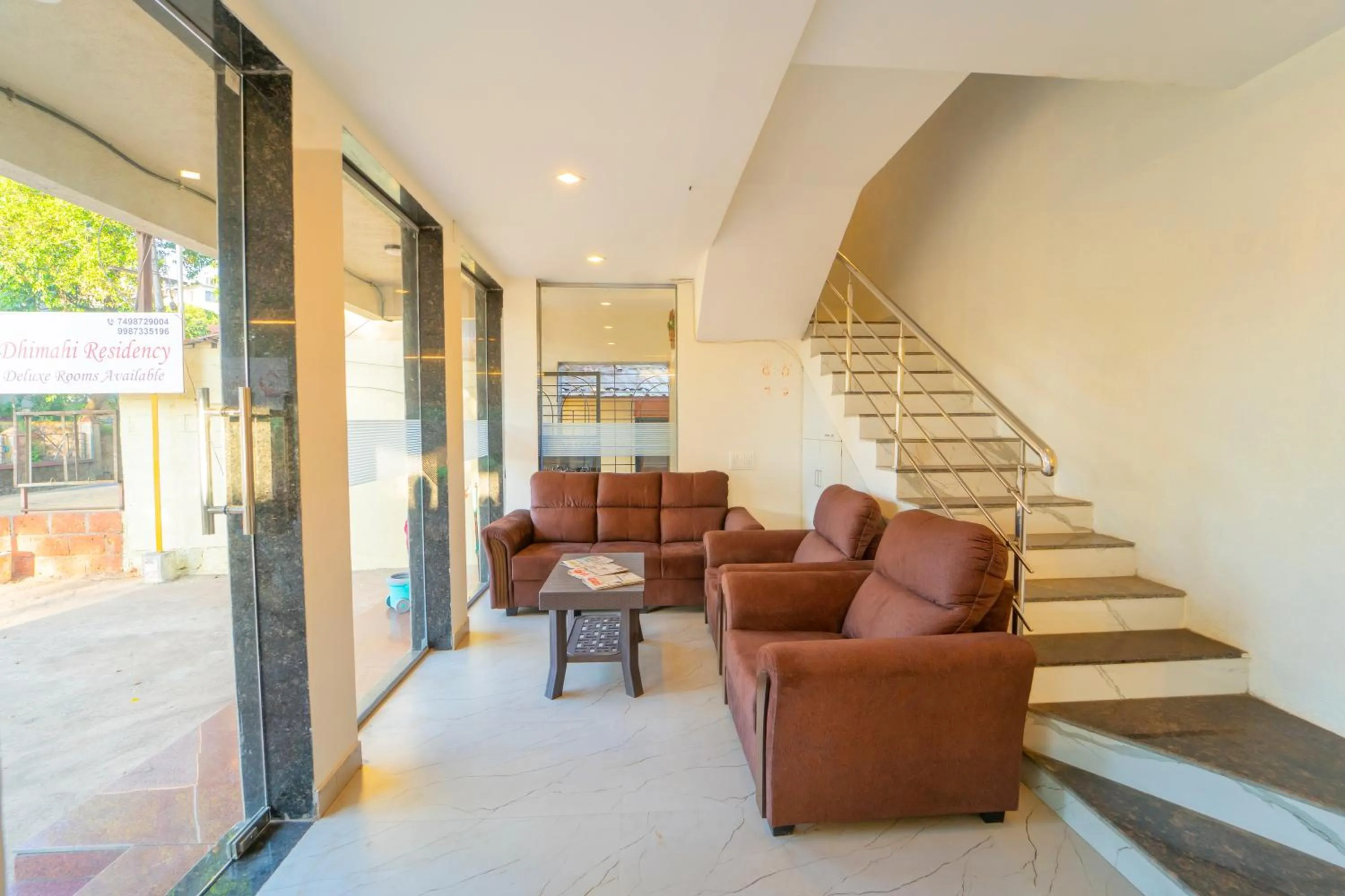 Seating area in Dhimahi Residency