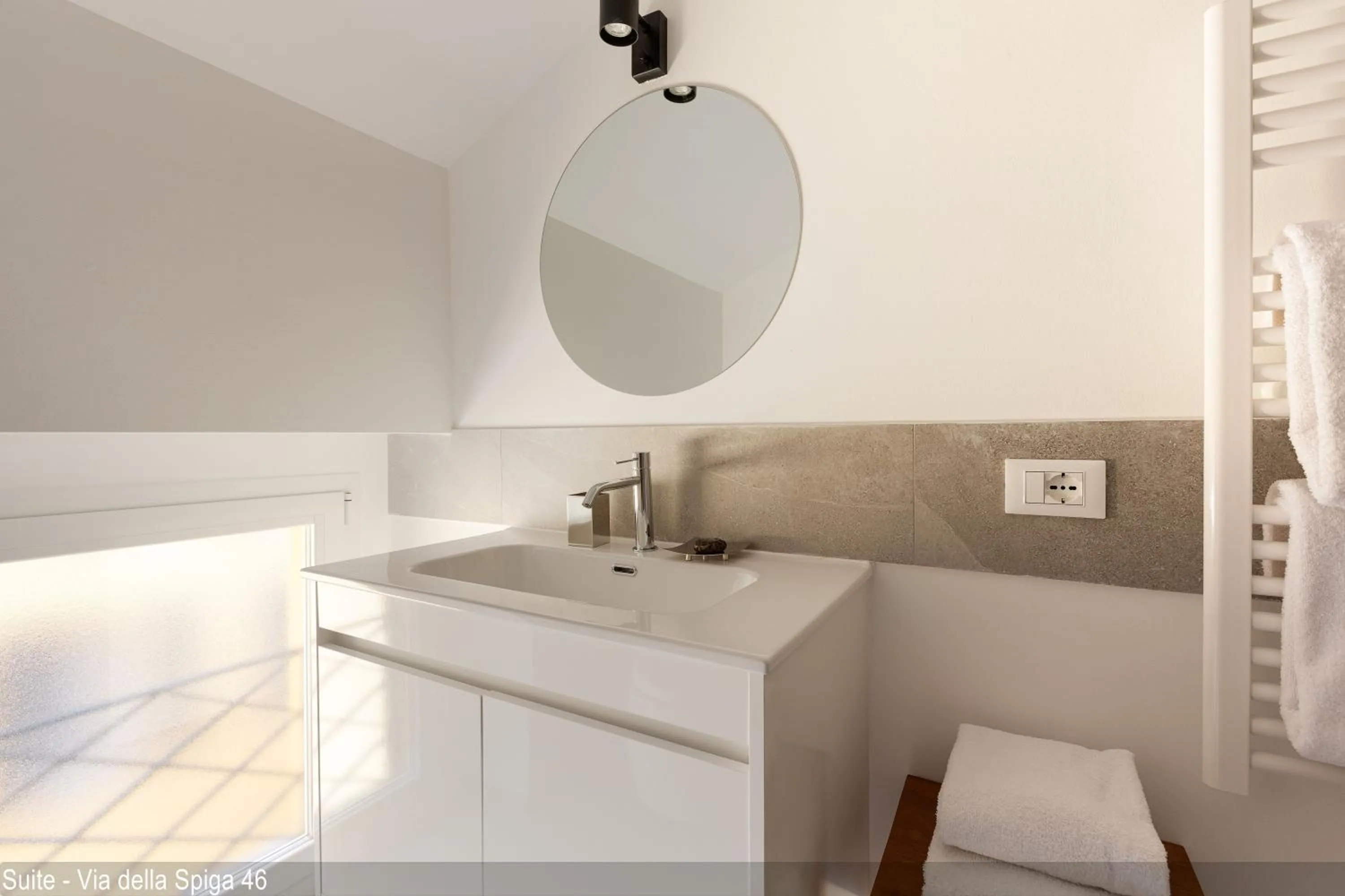 Bathroom in Brera Apartments in Via della Spiga