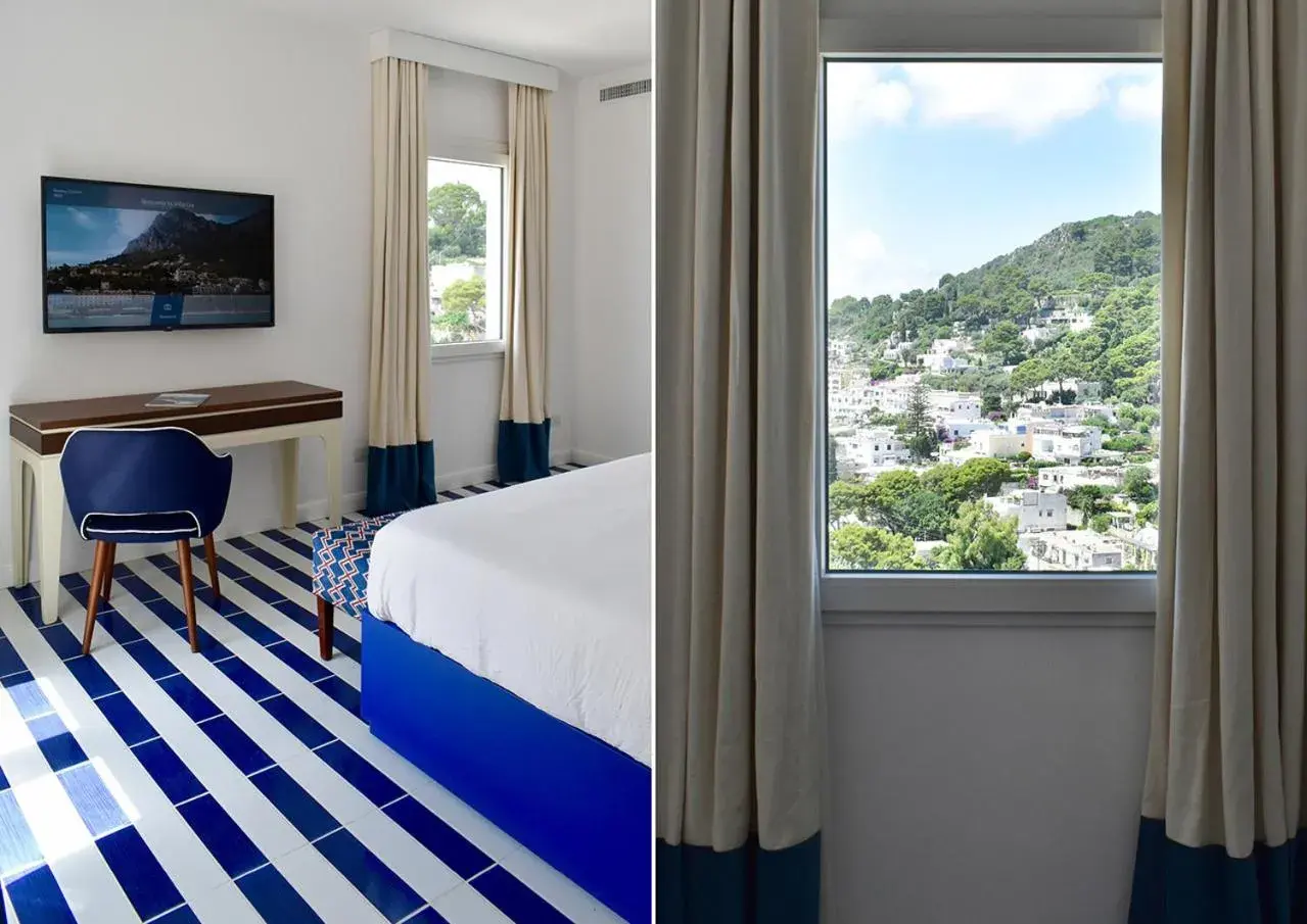 Bedroom, Bed in Villa Lia Hotel Capri Bedroom, Bed in Villa Lia Hotel Capri