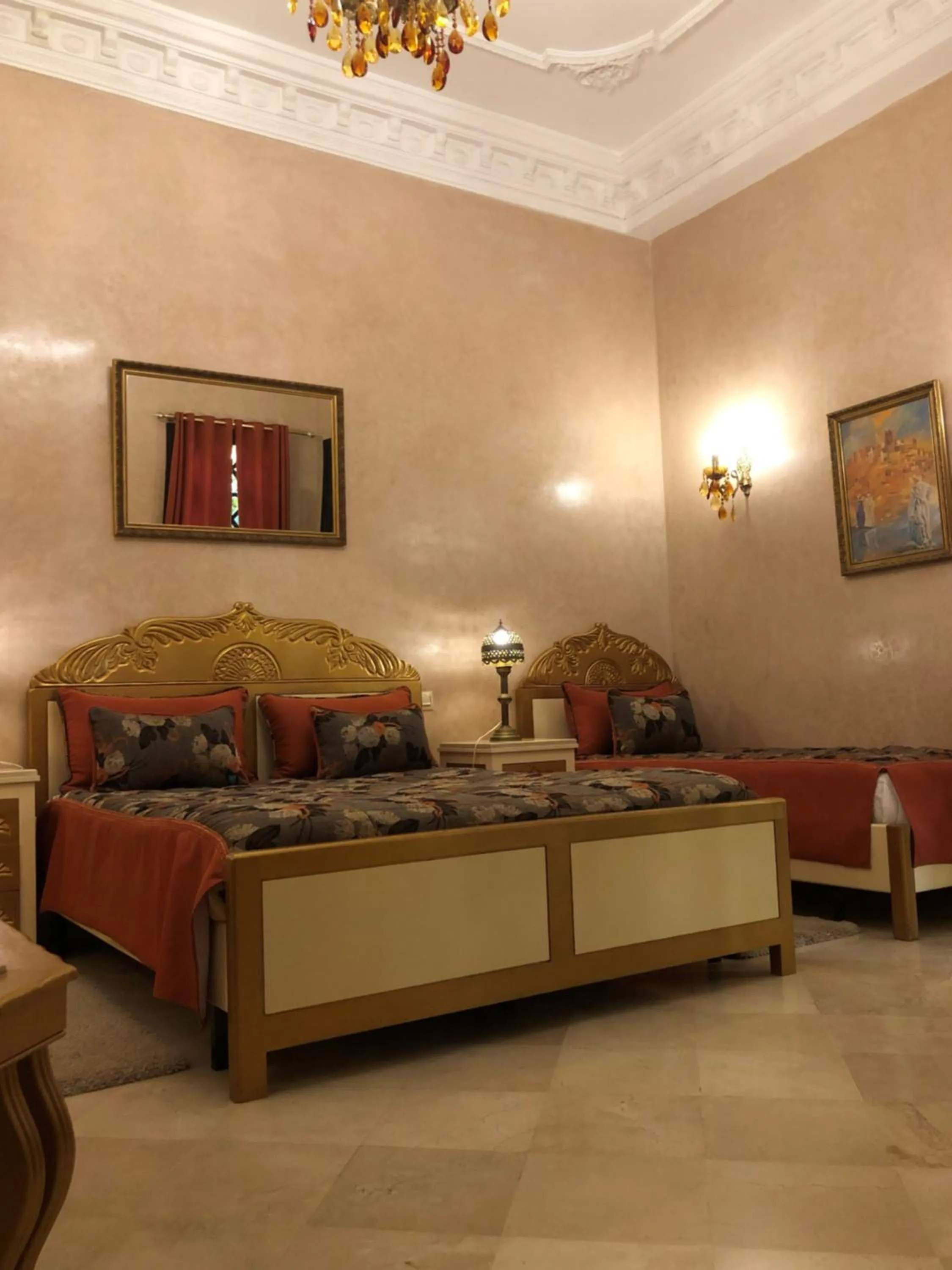 Bedroom, Bed in Riad Soleil D'orient