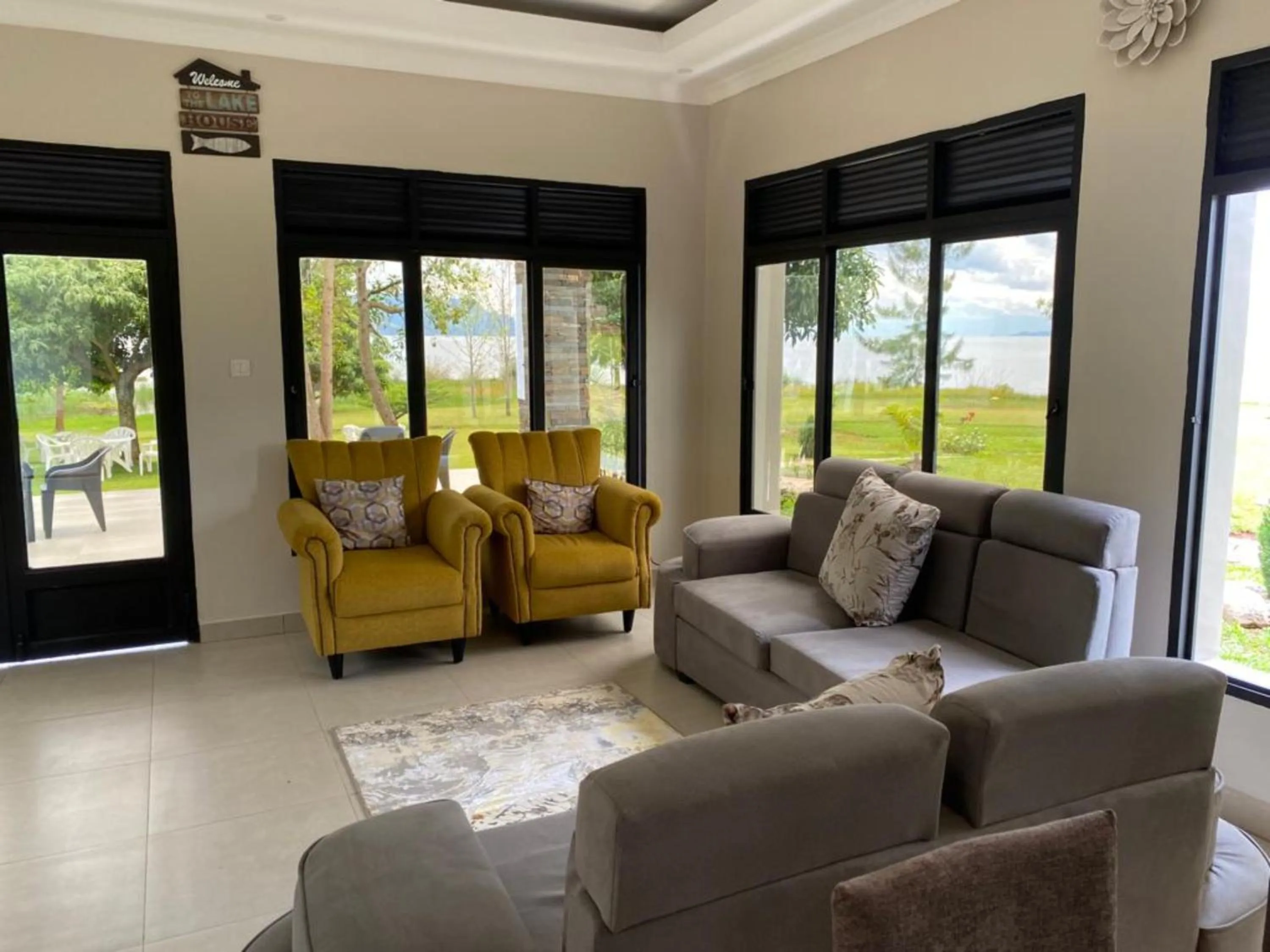 Living room in Maravilla Kivu Eco Resort