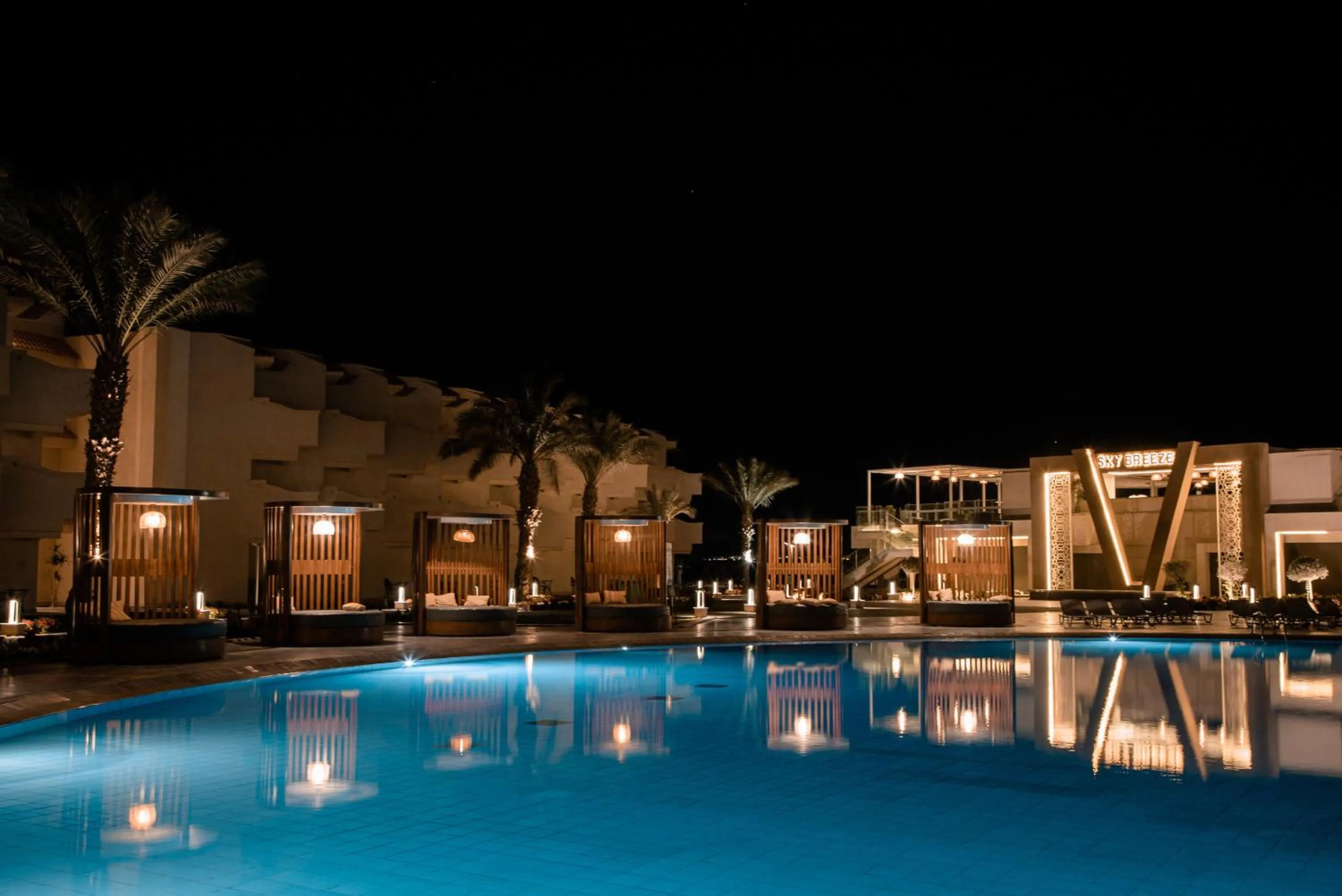 Pool view in THE V Luxury Resort Sahl Hasheesh