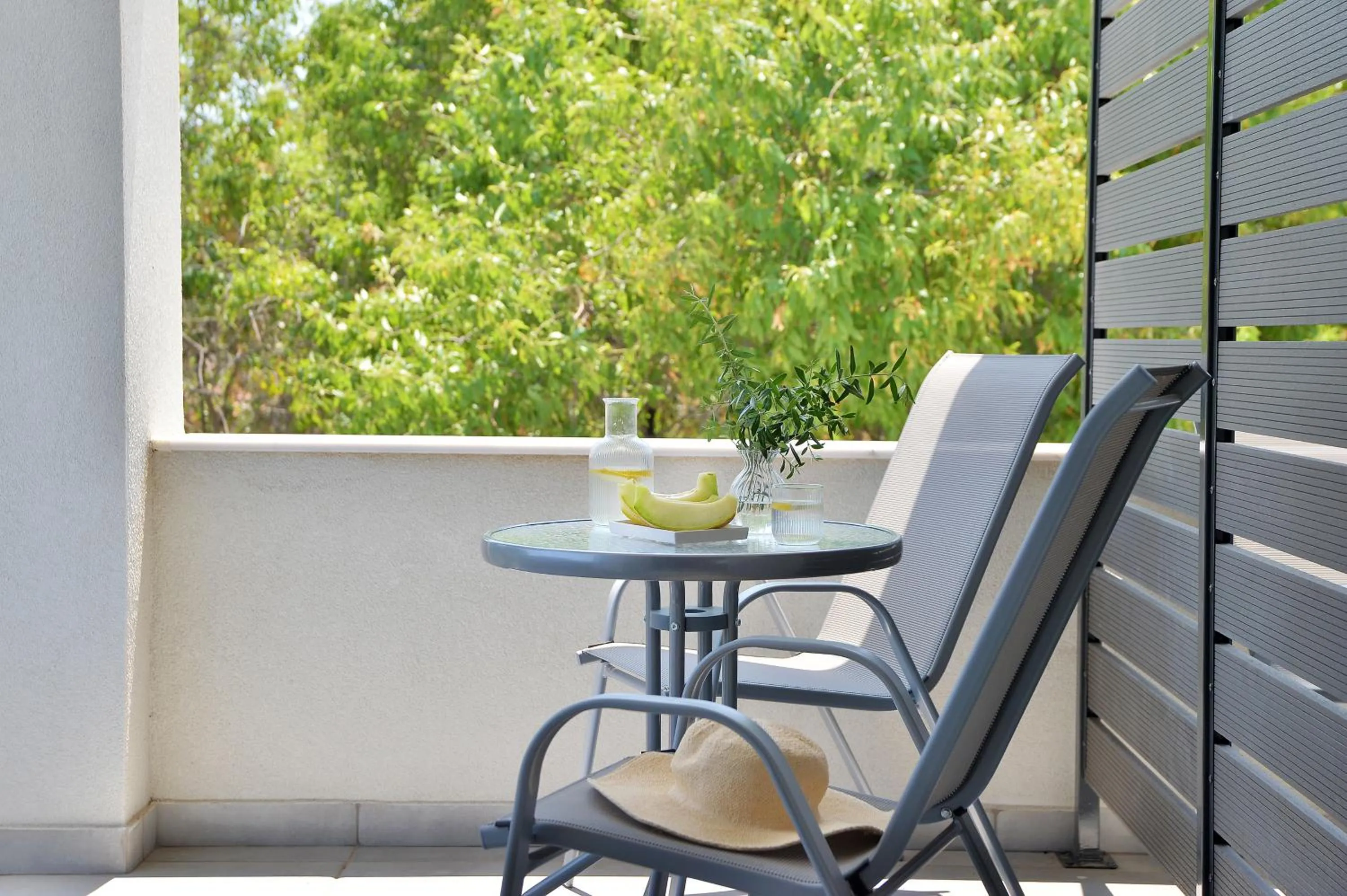 Balcony/Terrace in Alekos Luxury Suites - Free 24hr Transformation From To Airport