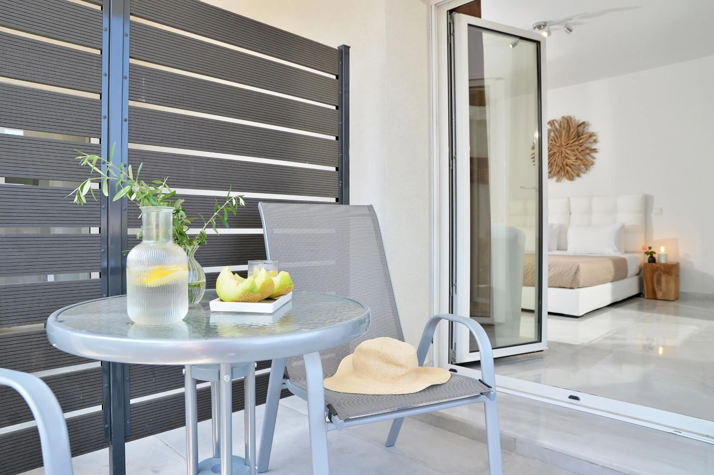 Balcony/Terrace in Alekos Luxury Suites - Free 24hr Transformation From To Airport