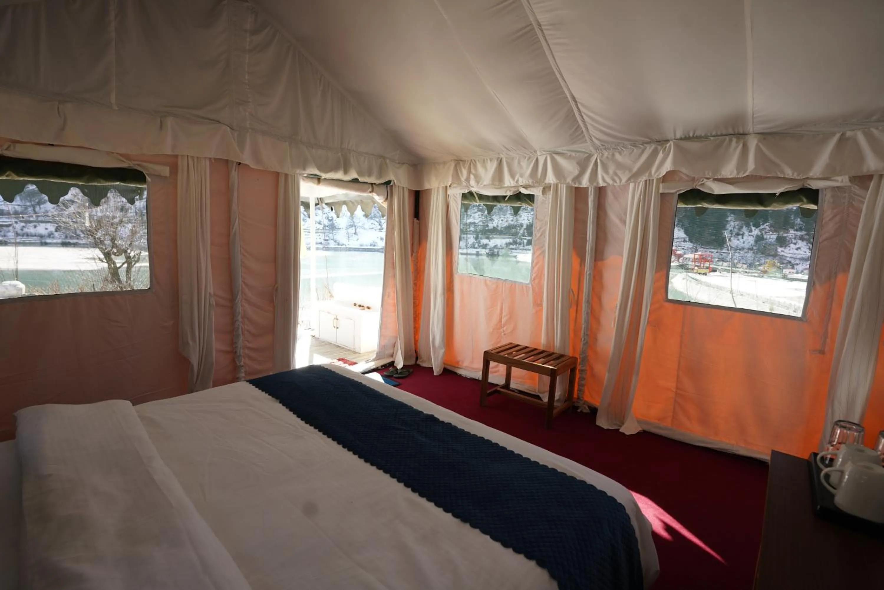 Photo of the whole room, Bed in The Kamru Riverside Camps and Resorts