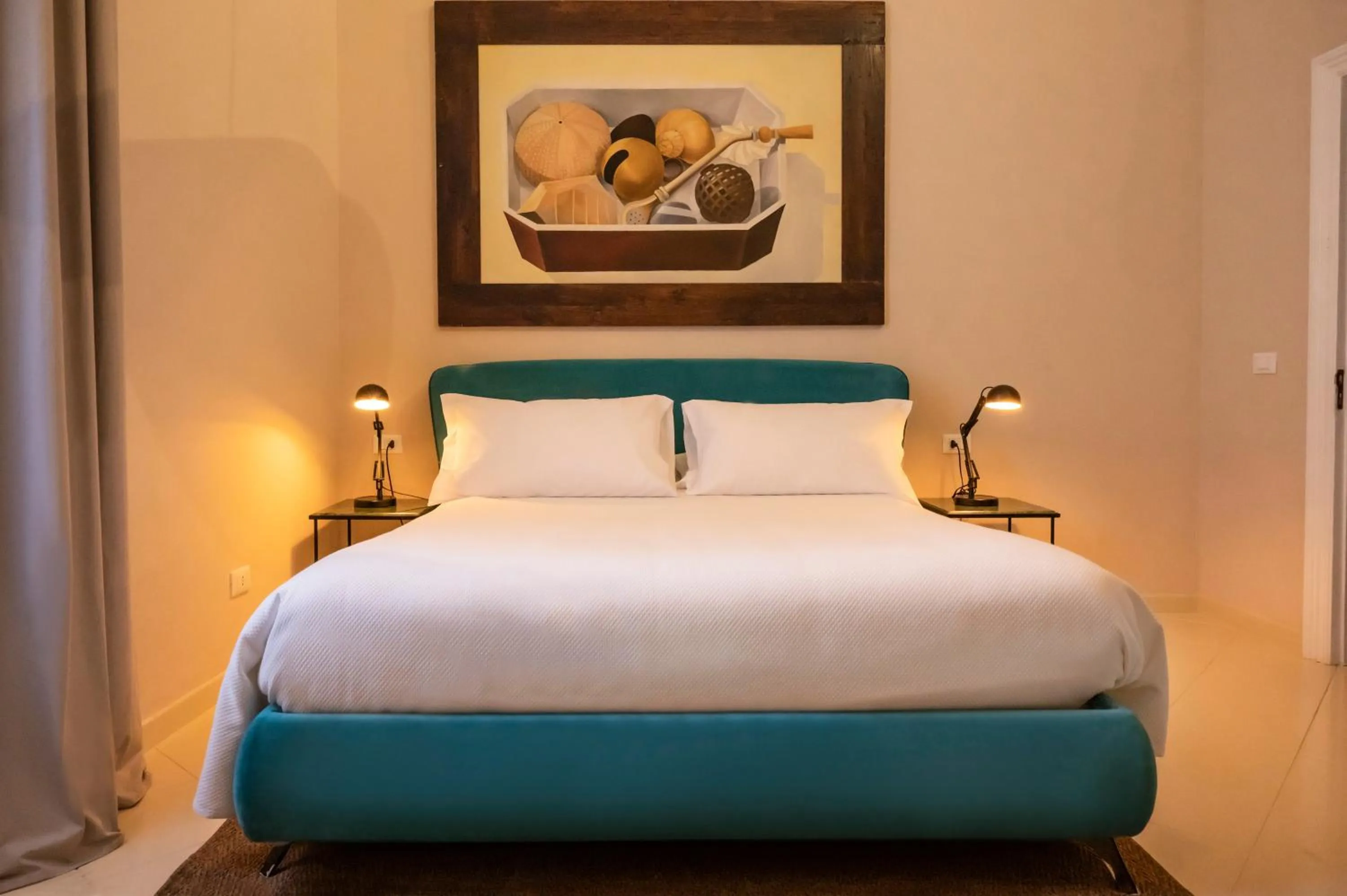 Bed in Aria Rooms and Terrace