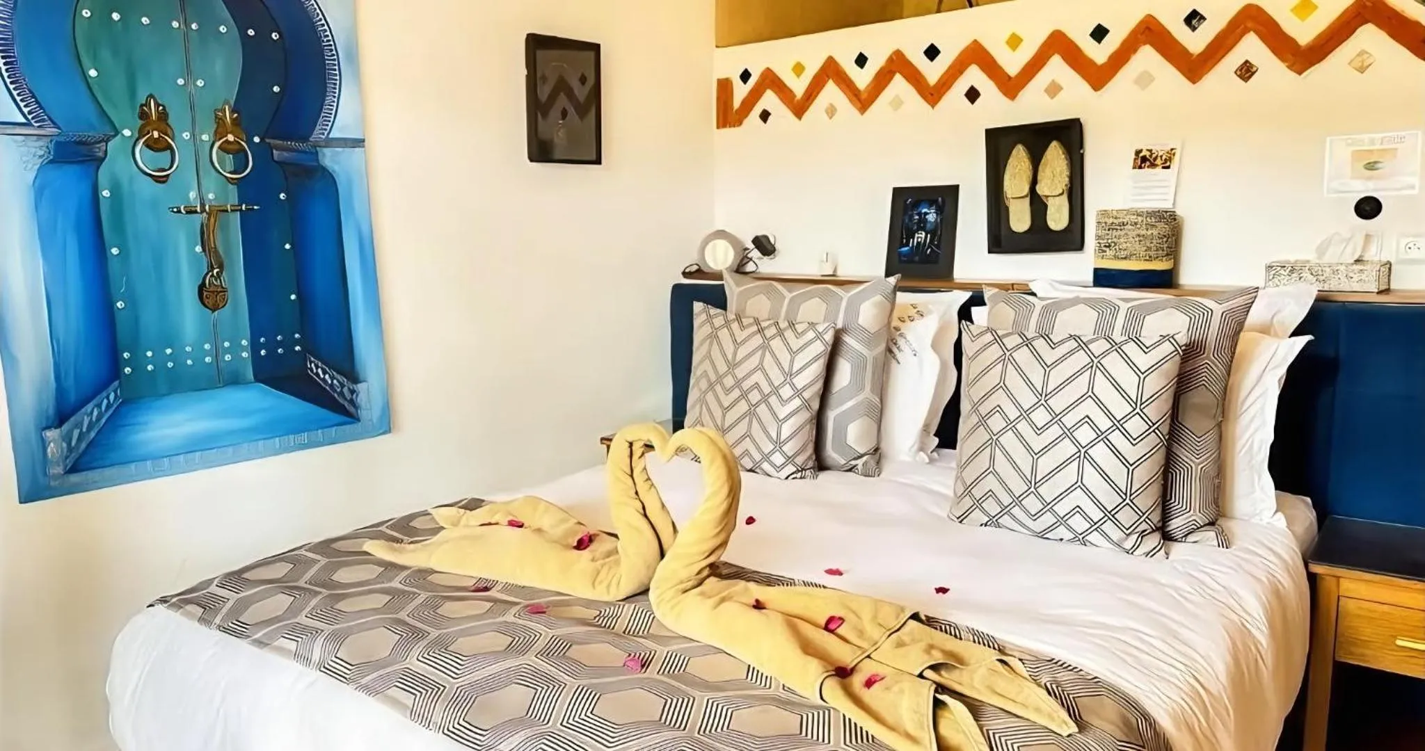 Bed in RIAD LUXE LOCATION le GRIZZLY
