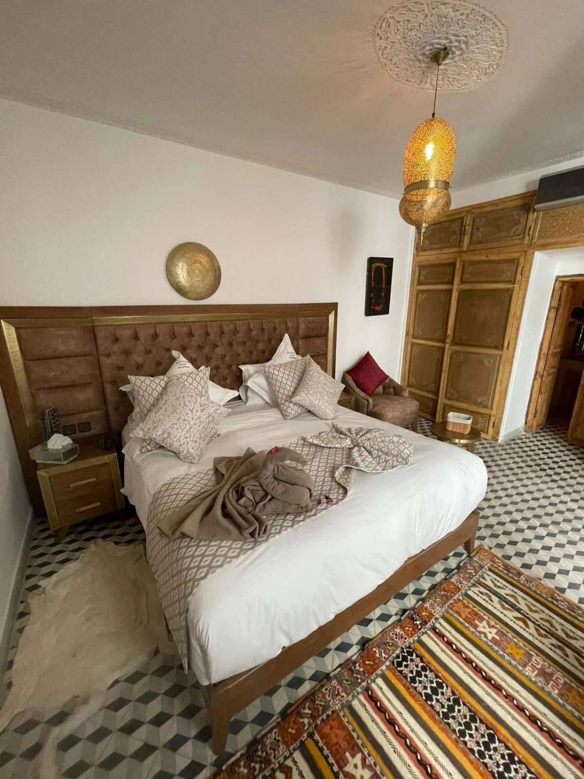 Bed in RIAD LUXE LOCATION le GRIZZLY