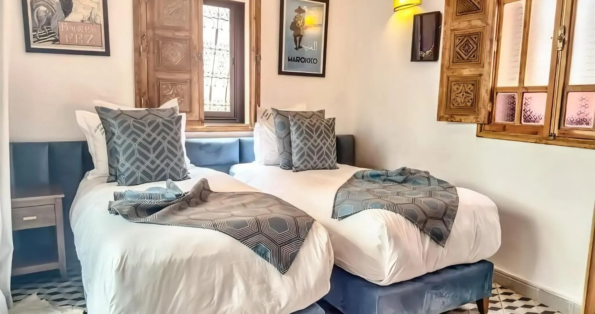 Bed in RIAD LUXE LOCATION le GRIZZLY