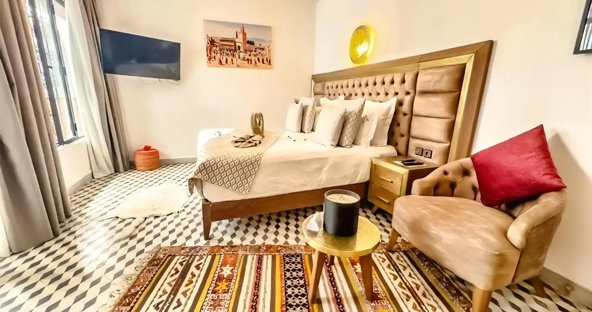 Bed in RIAD LUXE LOCATION le GRIZZLY
