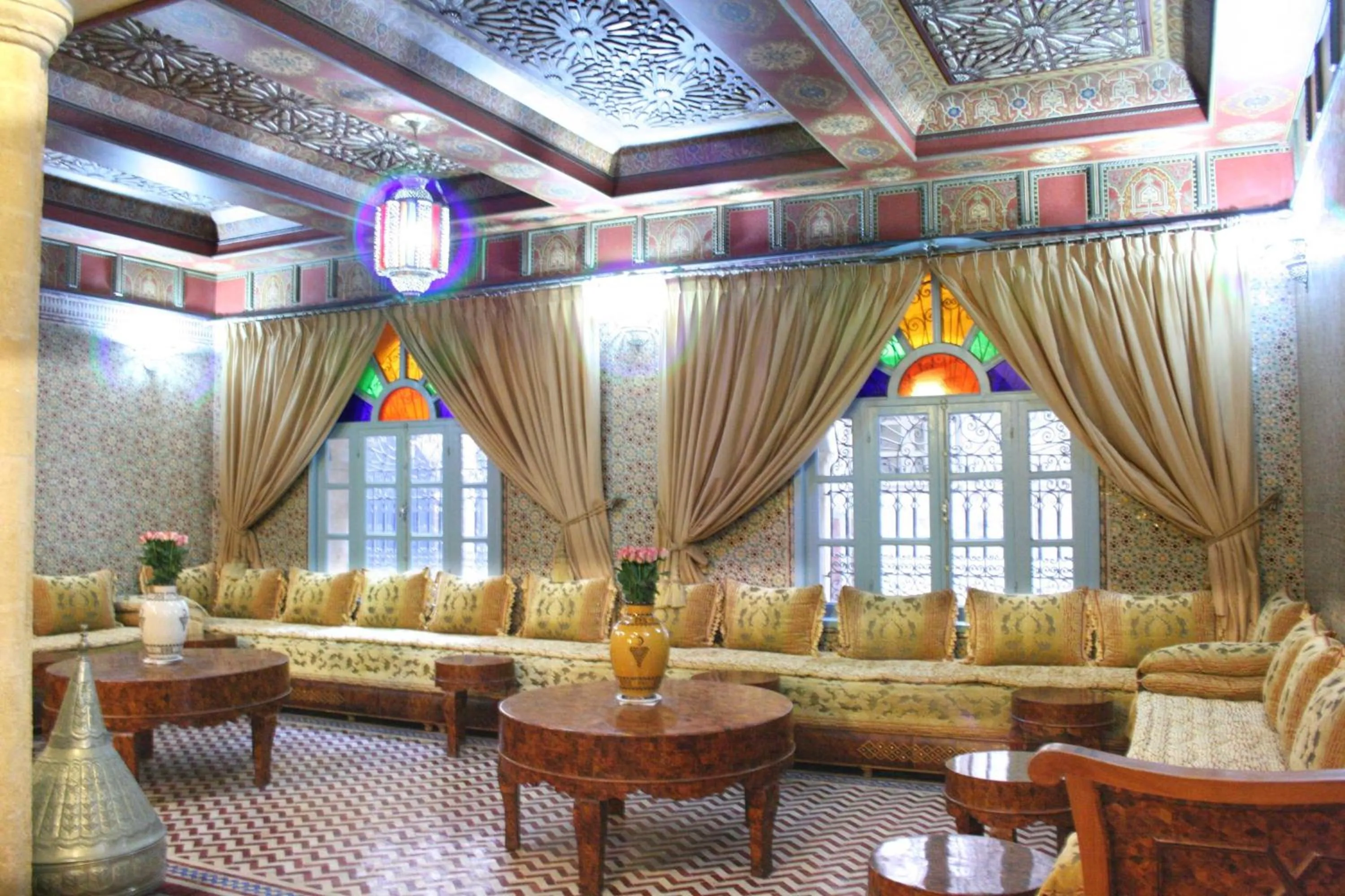 Communal lounge/ TV room in Riad Mimouna