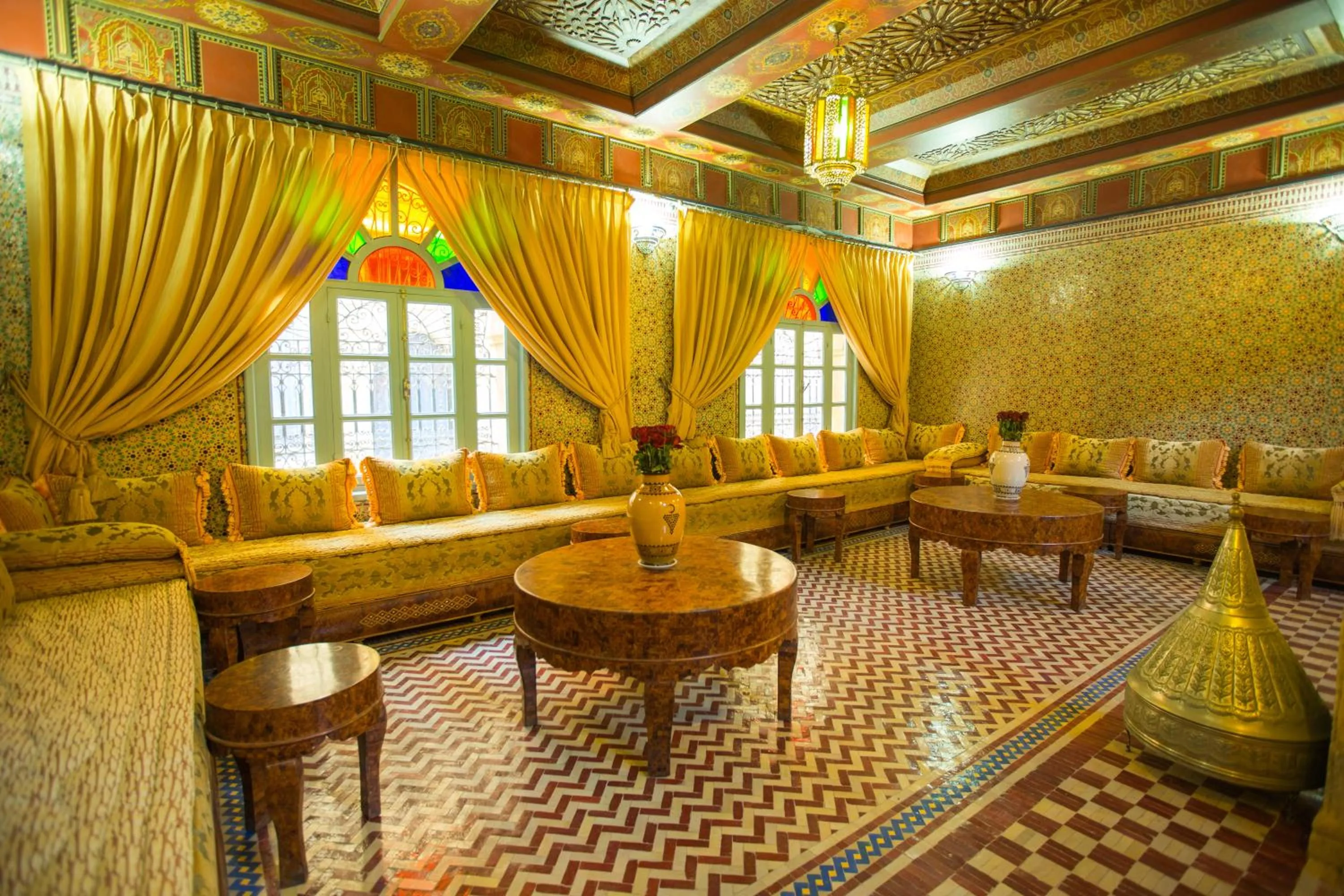 Communal lounge/ TV room in Riad Mimouna