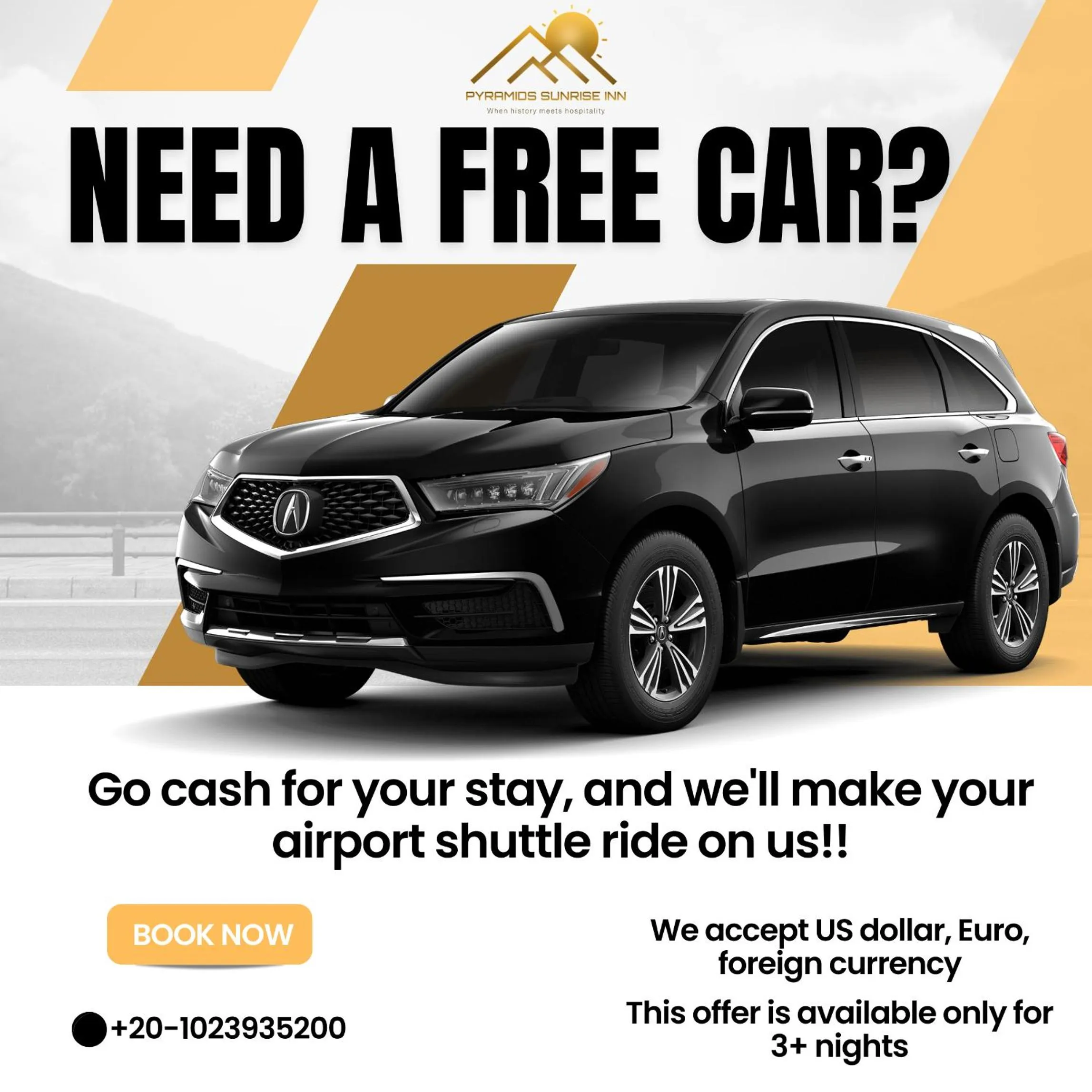 shuttle in Pyramids sunrise inn