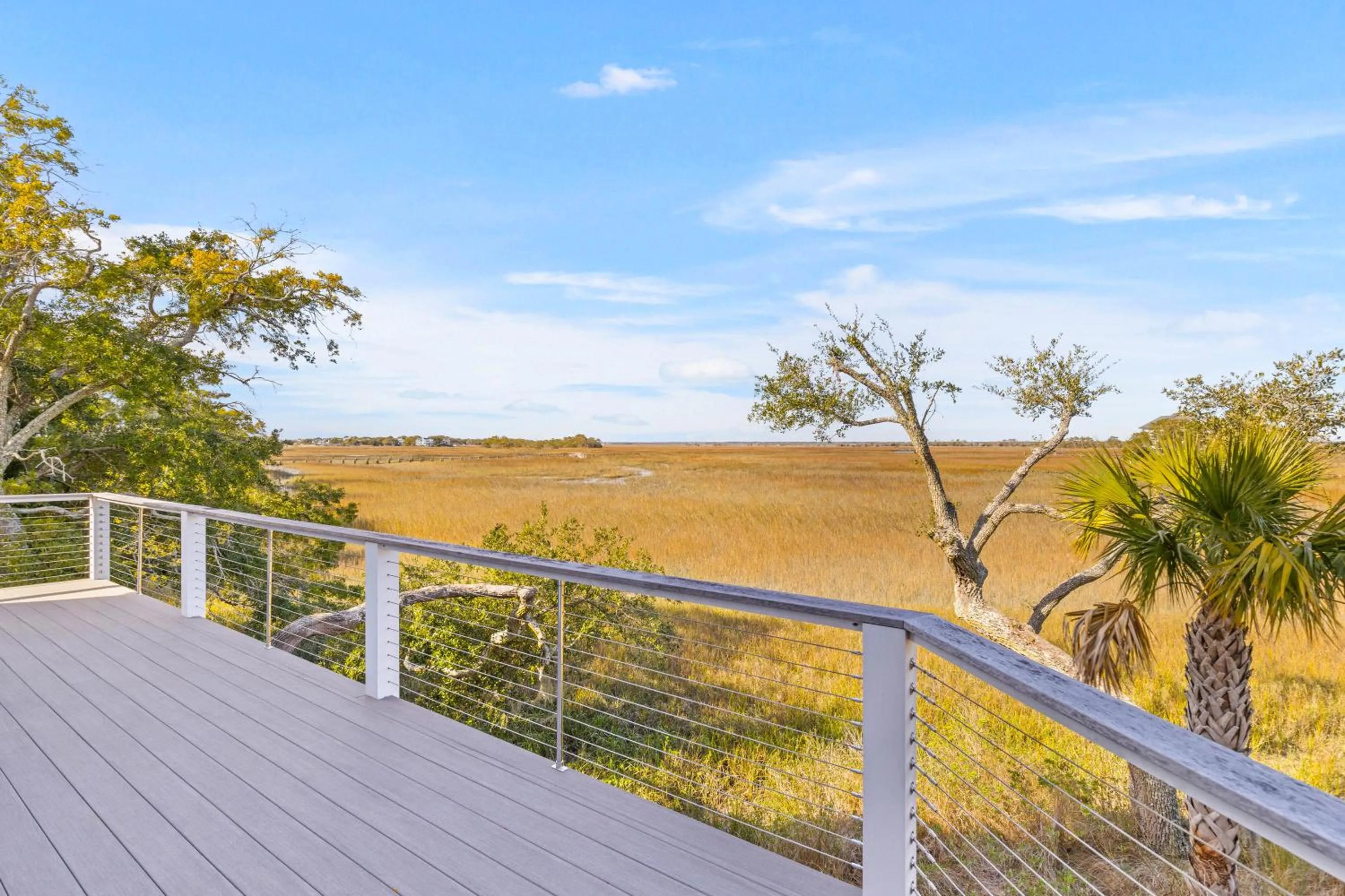 Balcony/Terrace in Marsh Island 9 - Best Sunset on the Island! Renovated Home!