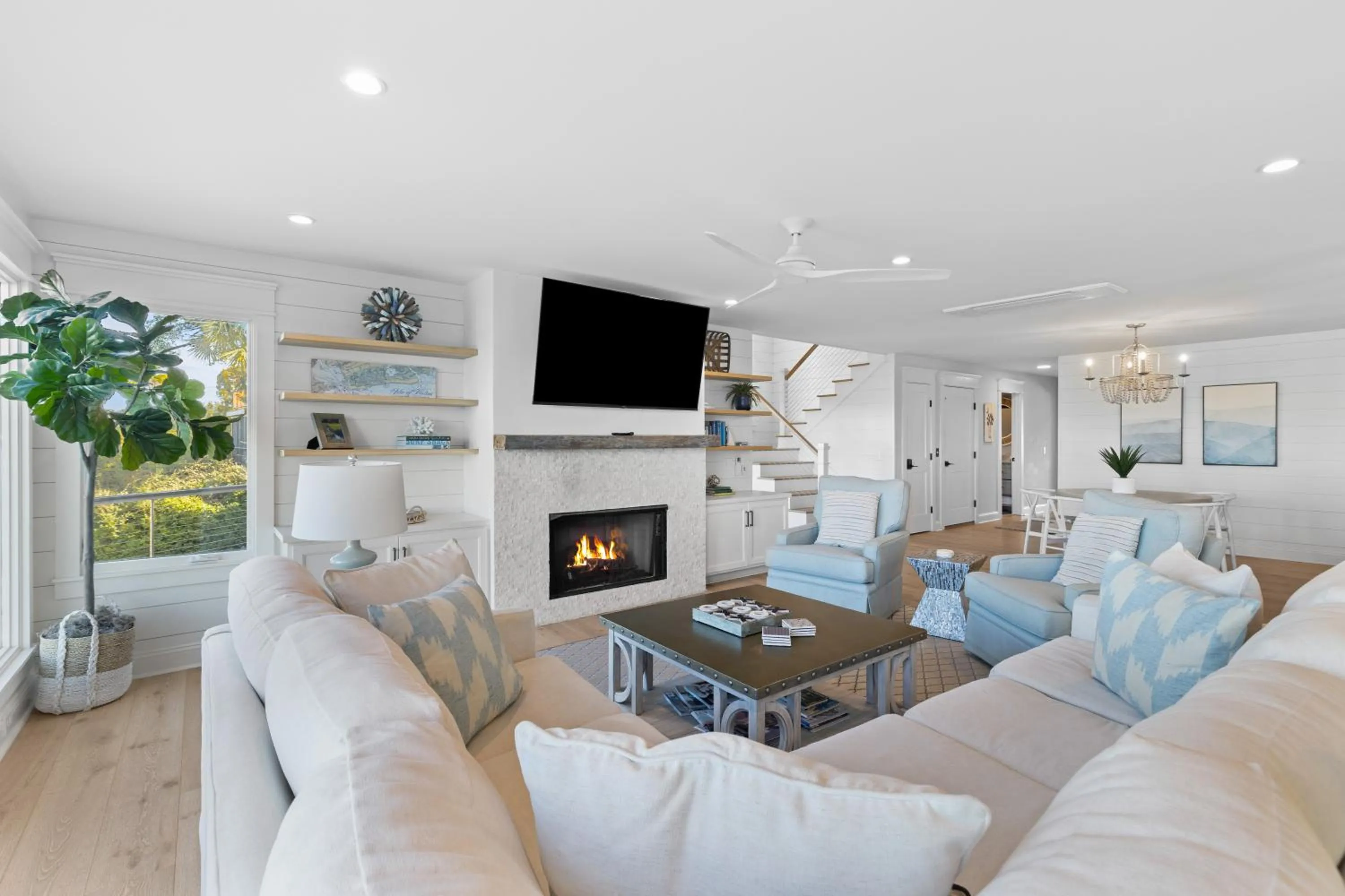 TV and multimedia in Marsh Island 9 - Best Sunset on the Island! Renovated Home!