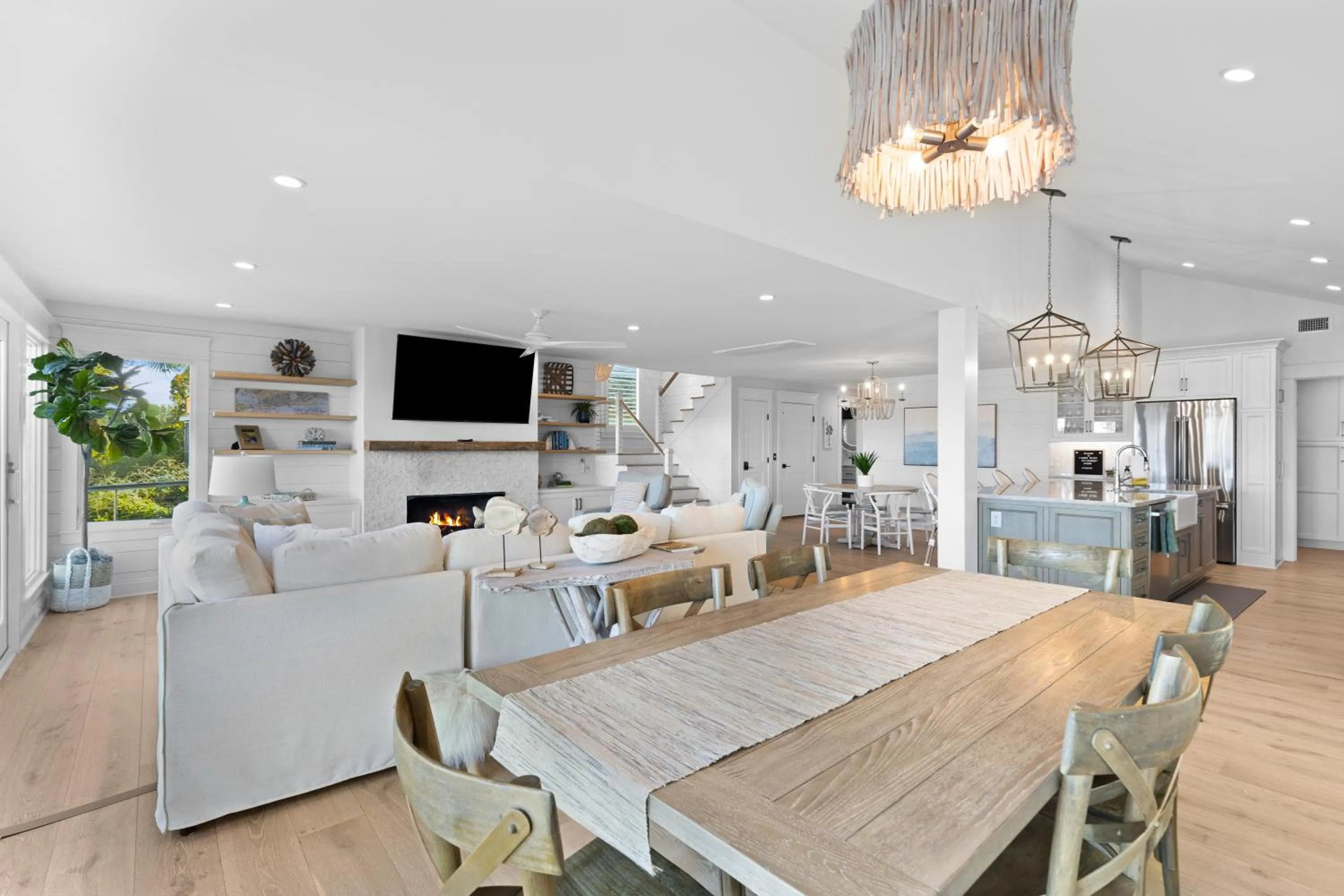 Living room in Marsh Island 9 - Best Sunset on the Island! Renovated Home!
