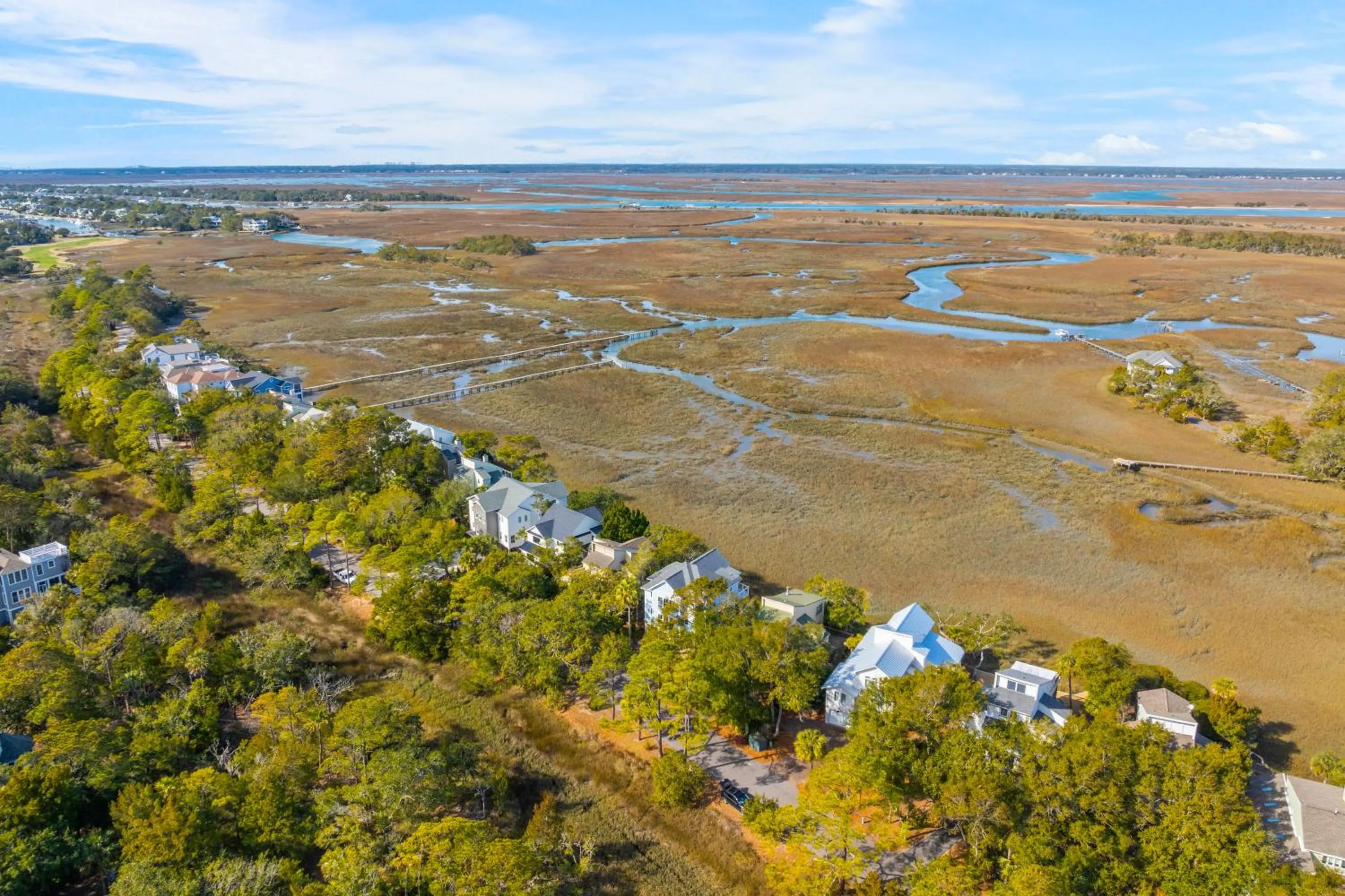 Bird's eye view in Marsh Island 9 - Best Sunset on the Island! Renovated Home!