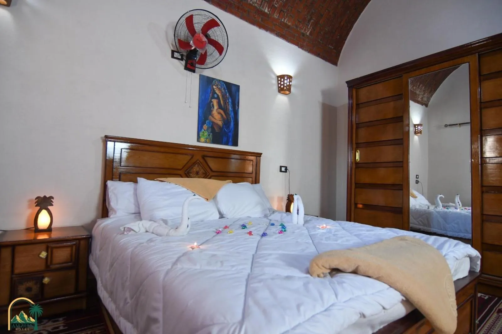 Bed in amzran hotel siwa امزران سيوة