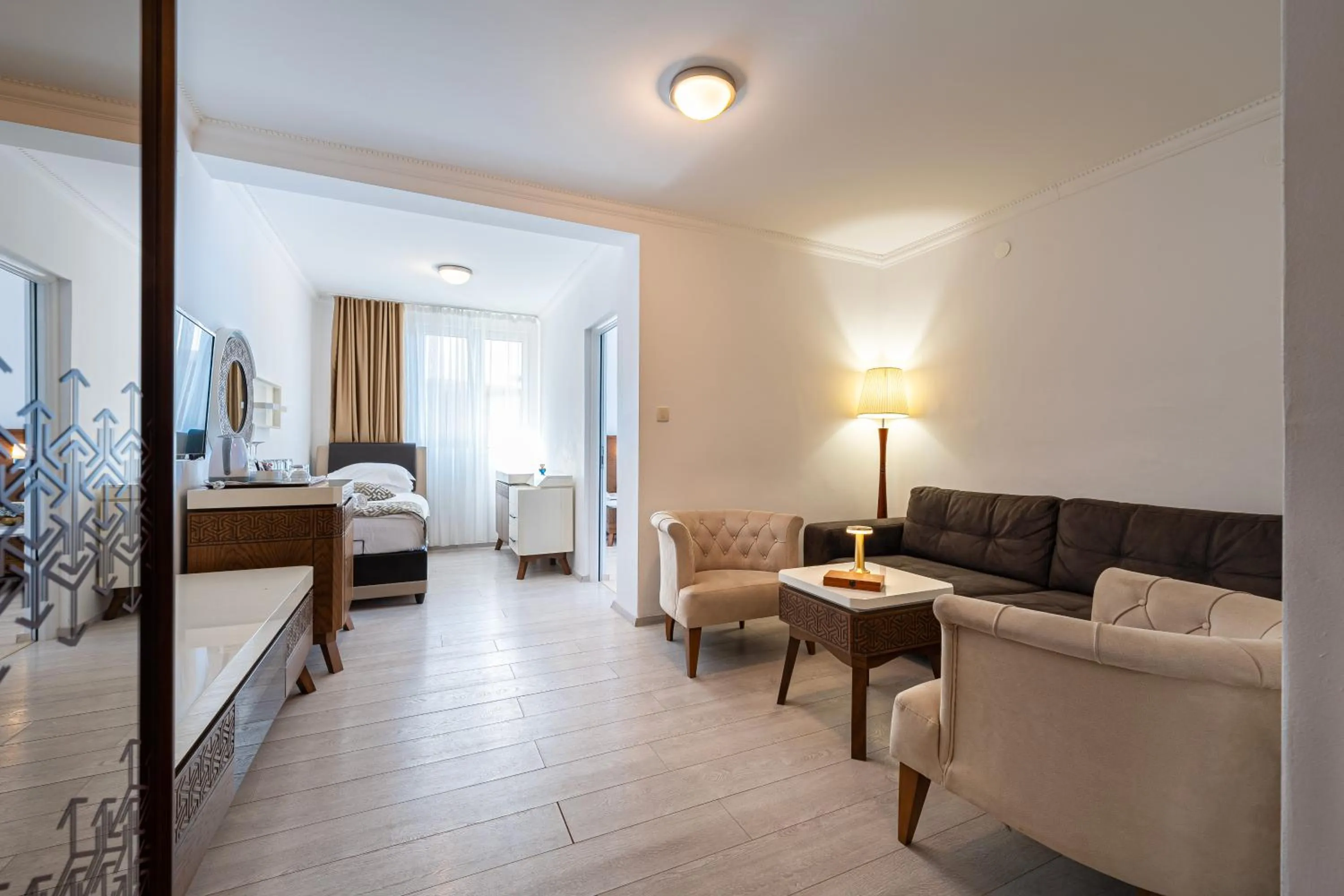 Seating area, Bed in Hotel Adrović