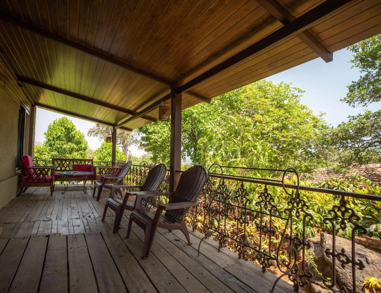 Seating area in Malhar Machi Mountain Resorts