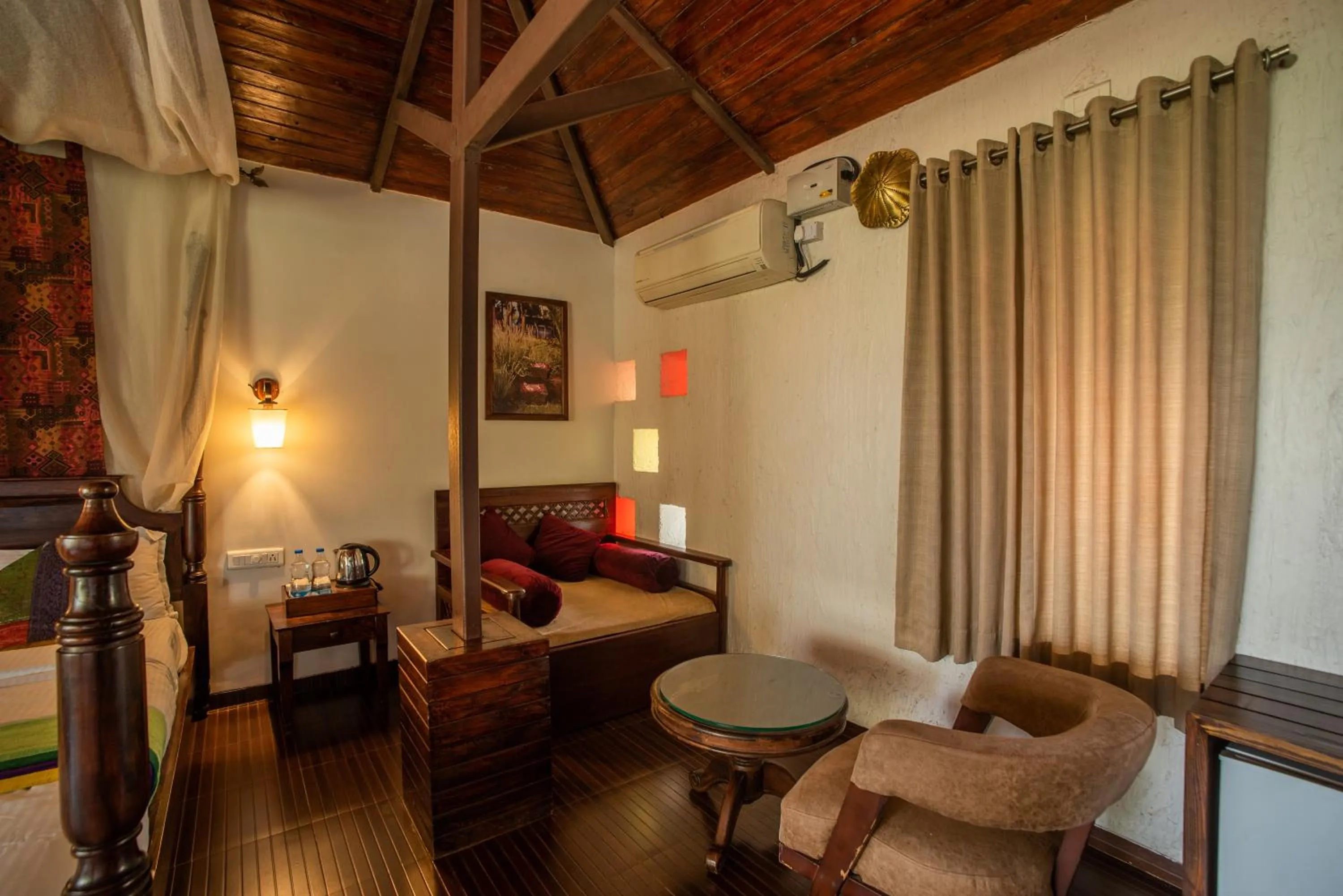 Seating area in Malhar Machi Mountain Resorts