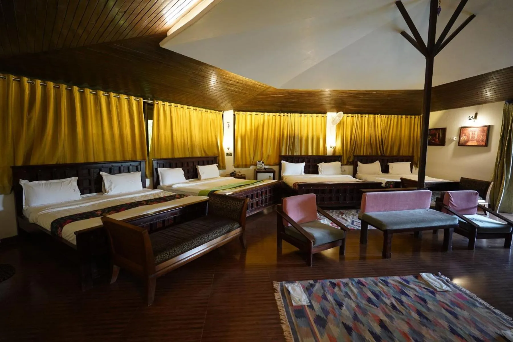 Bed in Malhar Machi Mountain Resorts