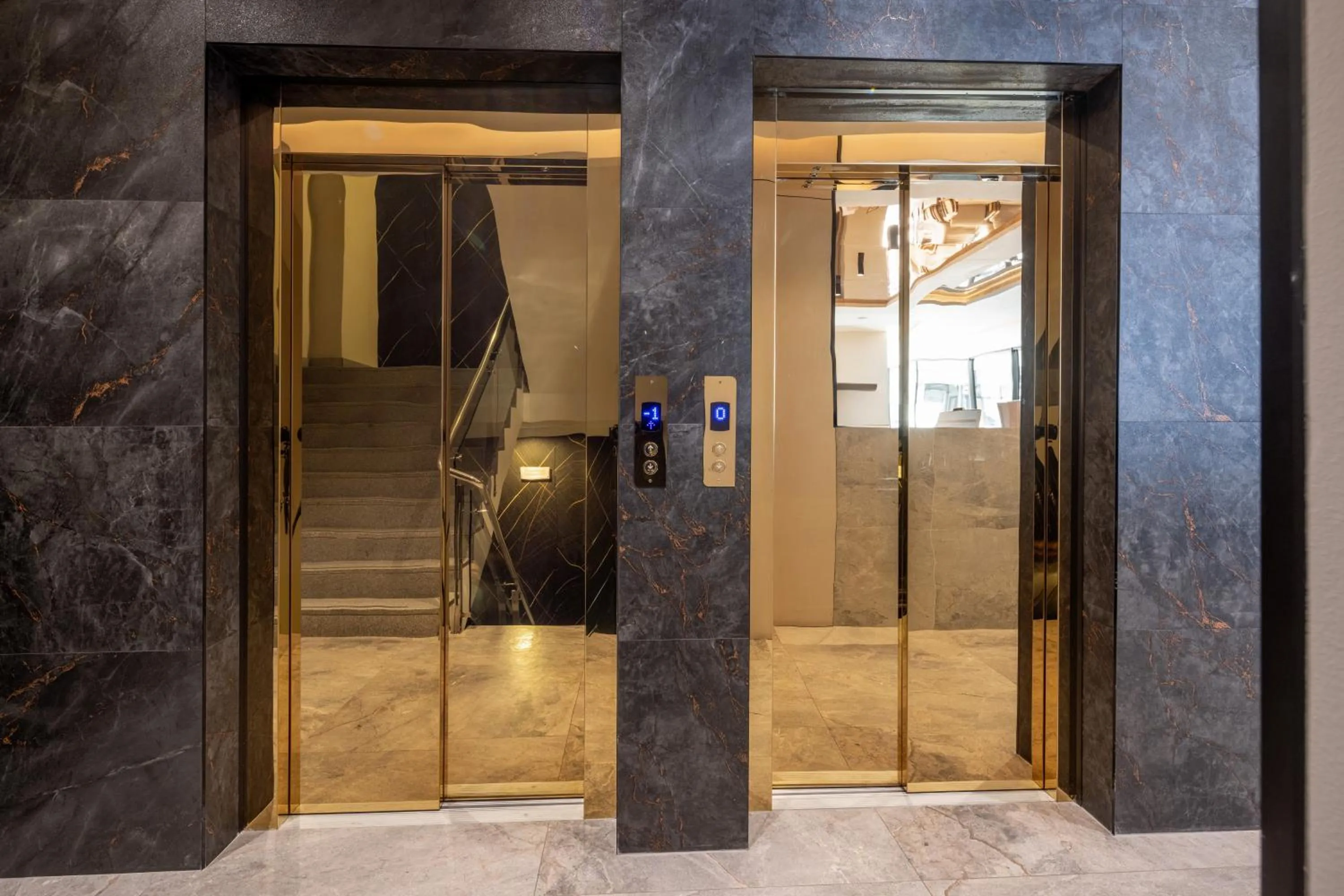 elevator in Nobel Design Hotel