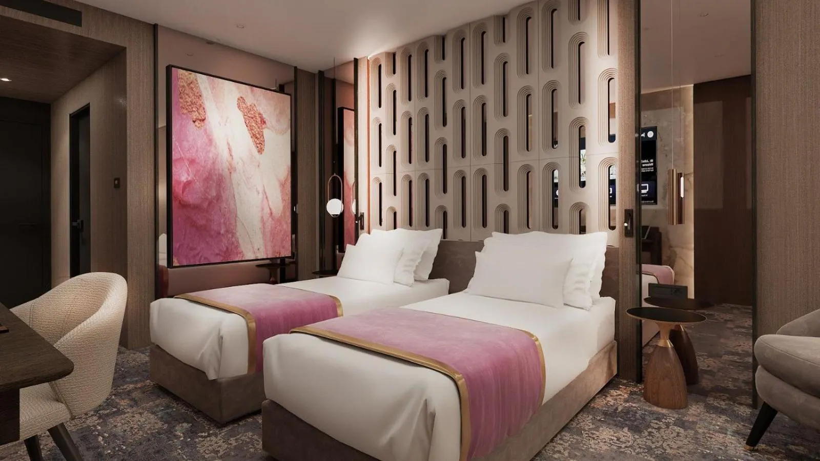 Bed in Nobel Design Hotel