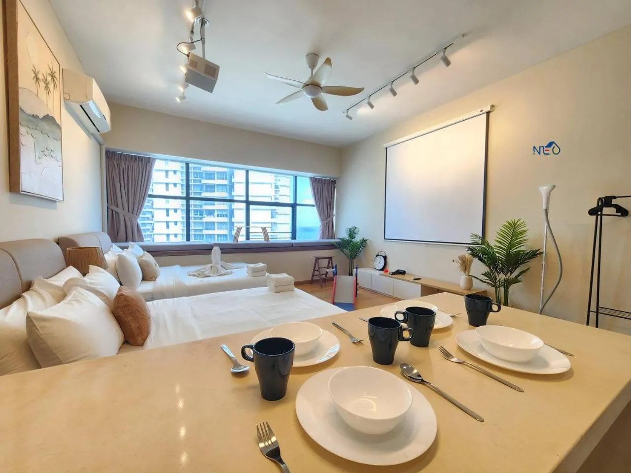Bed in Country Garden Danga Bay InStyle Sea View Homestay Suite by NEO