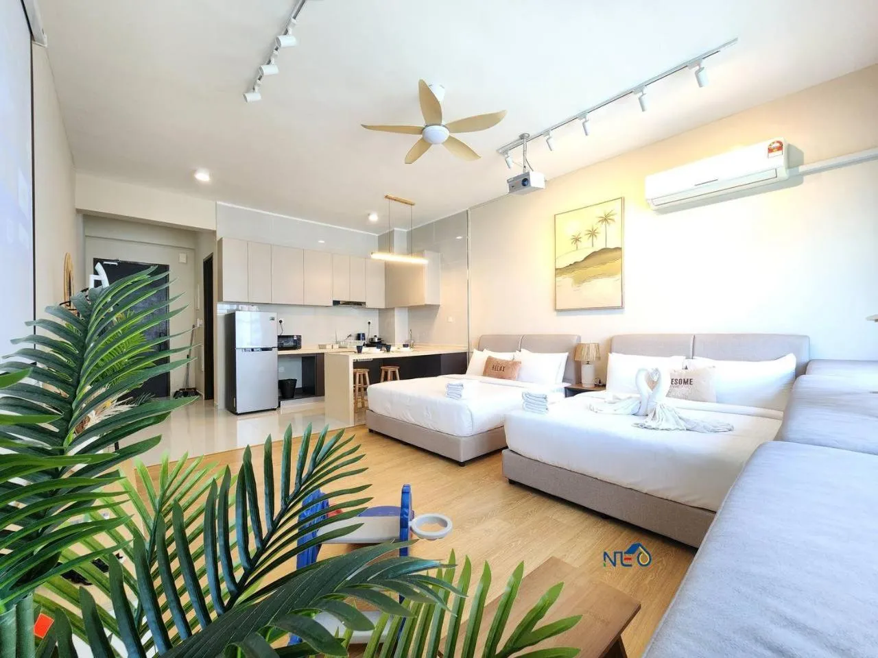 Bed in Country Garden Danga Bay InStyle Sea View Homestay Suite by NEO