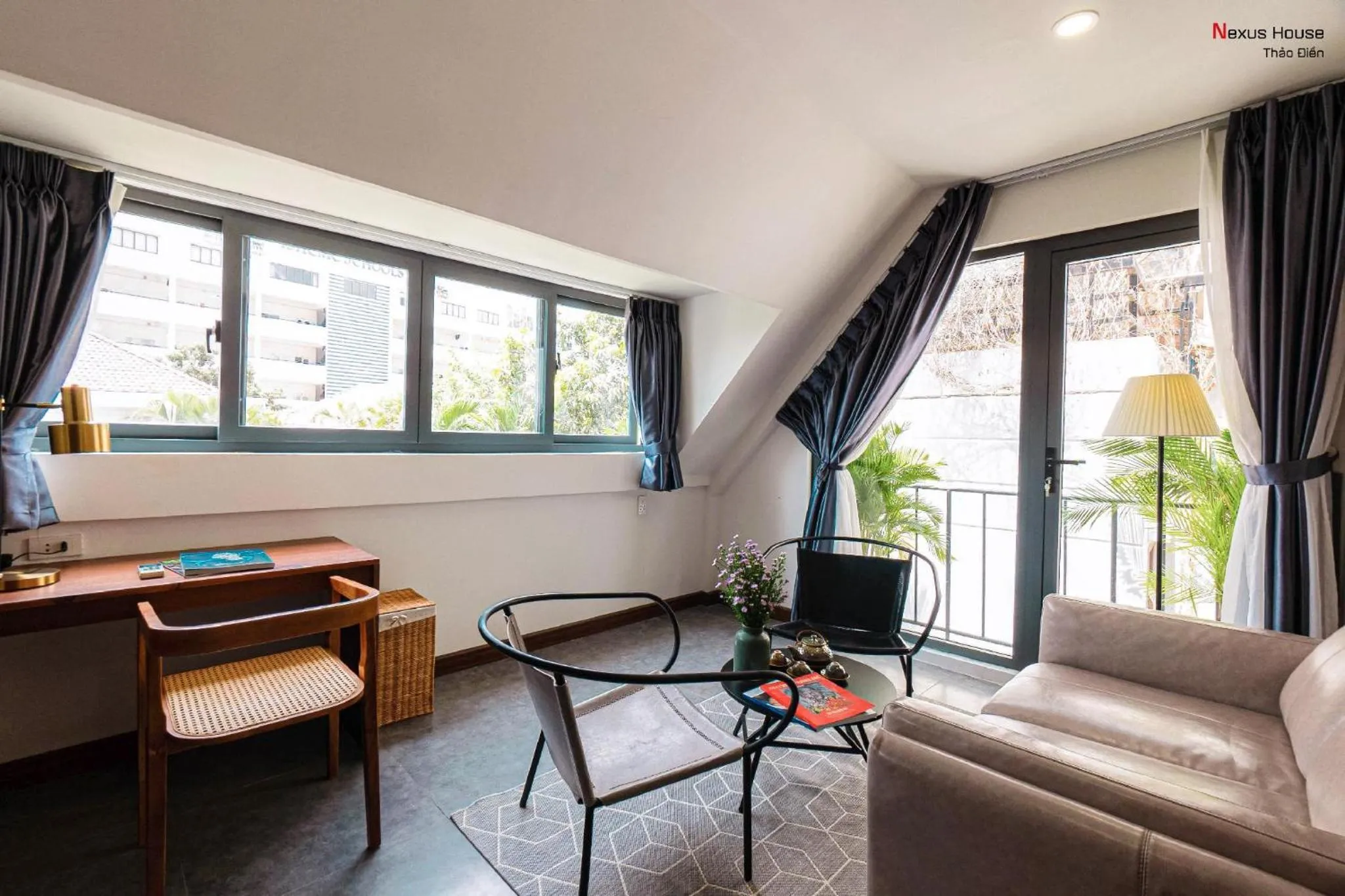 Seating area in Nexus House Garden Thao Dien