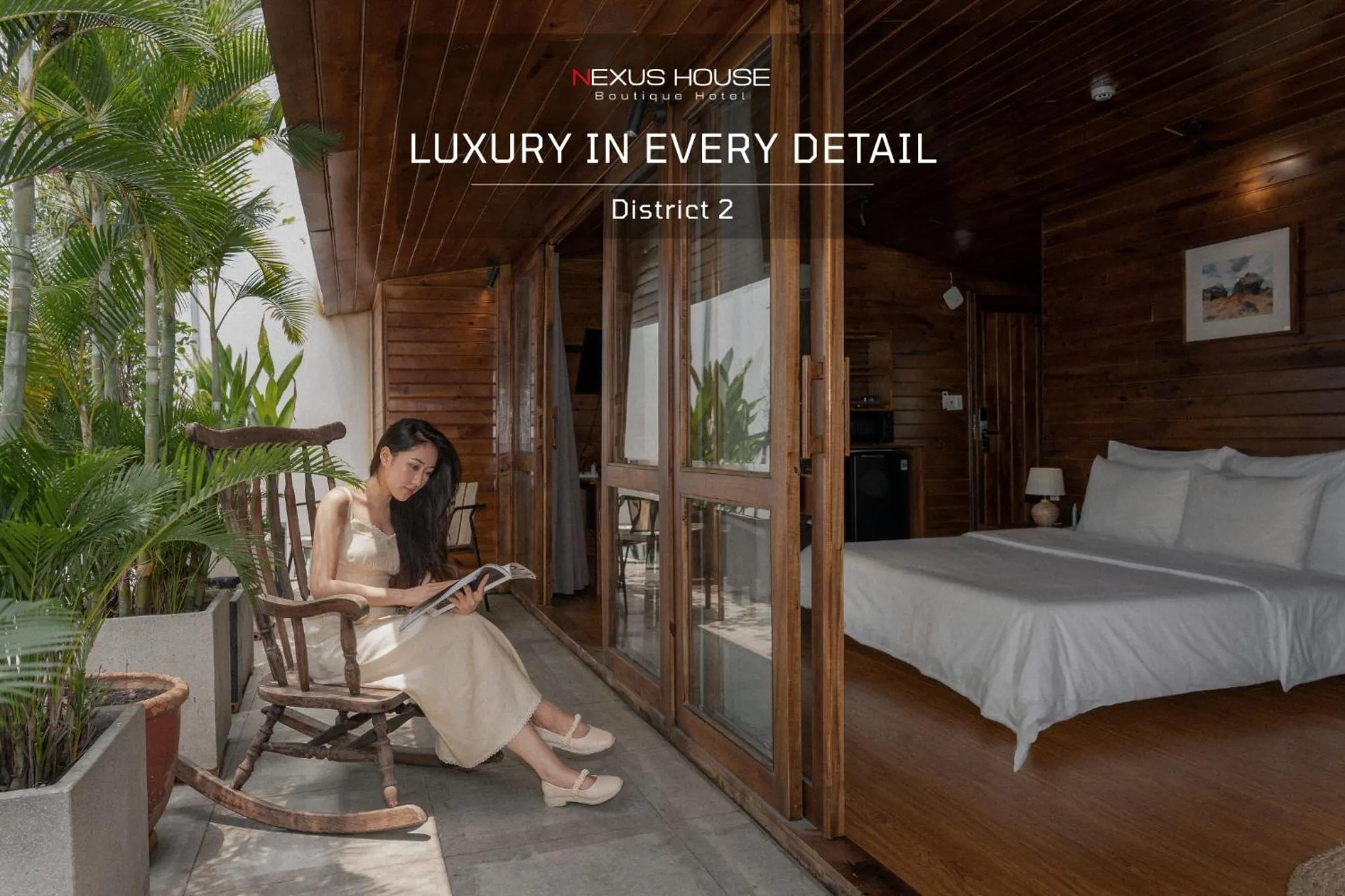 Bed in Nexus House Garden Thao Dien